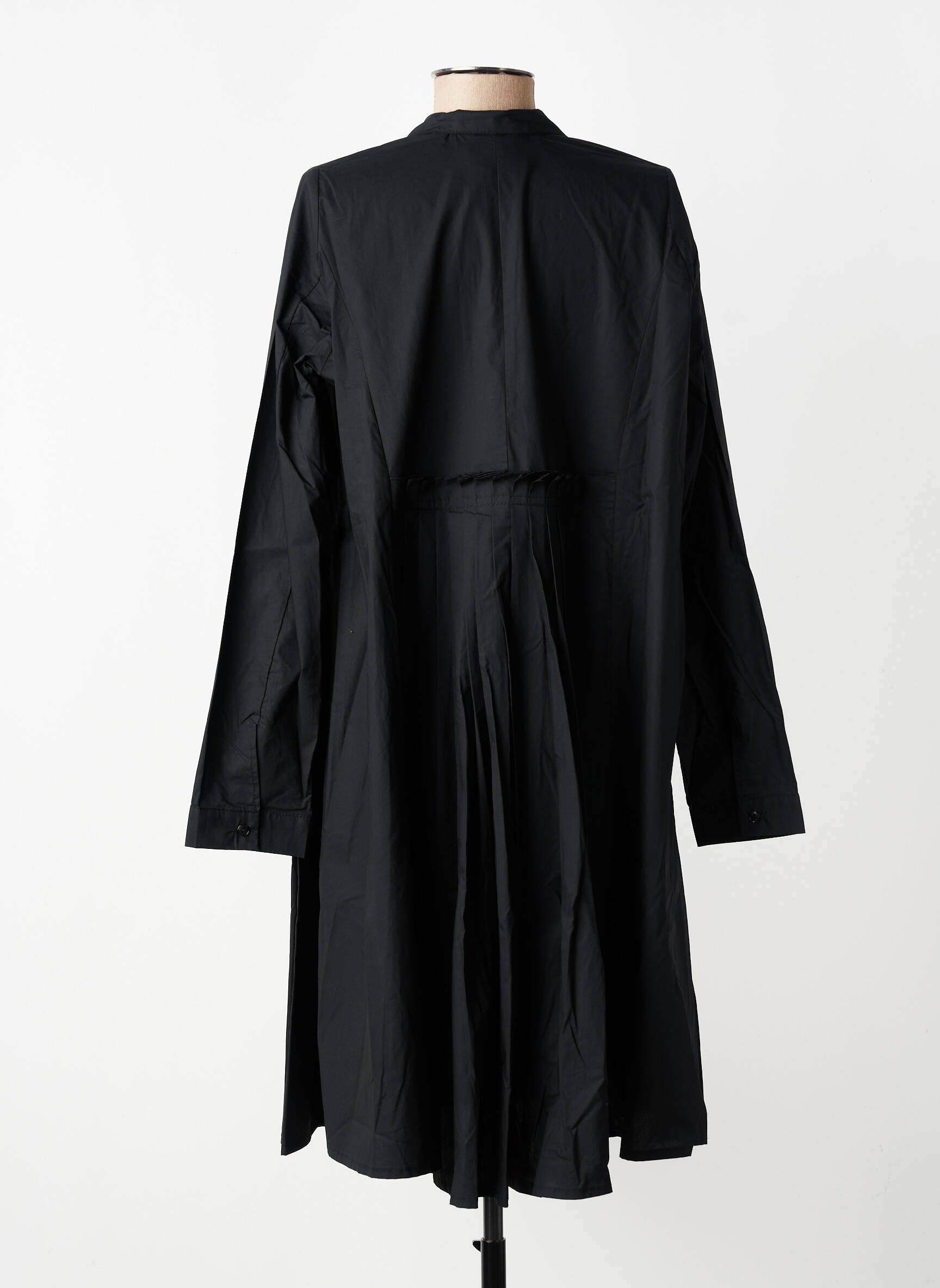 Robe mi-longue manches longues manches longues noir GERSHON BRAM femme