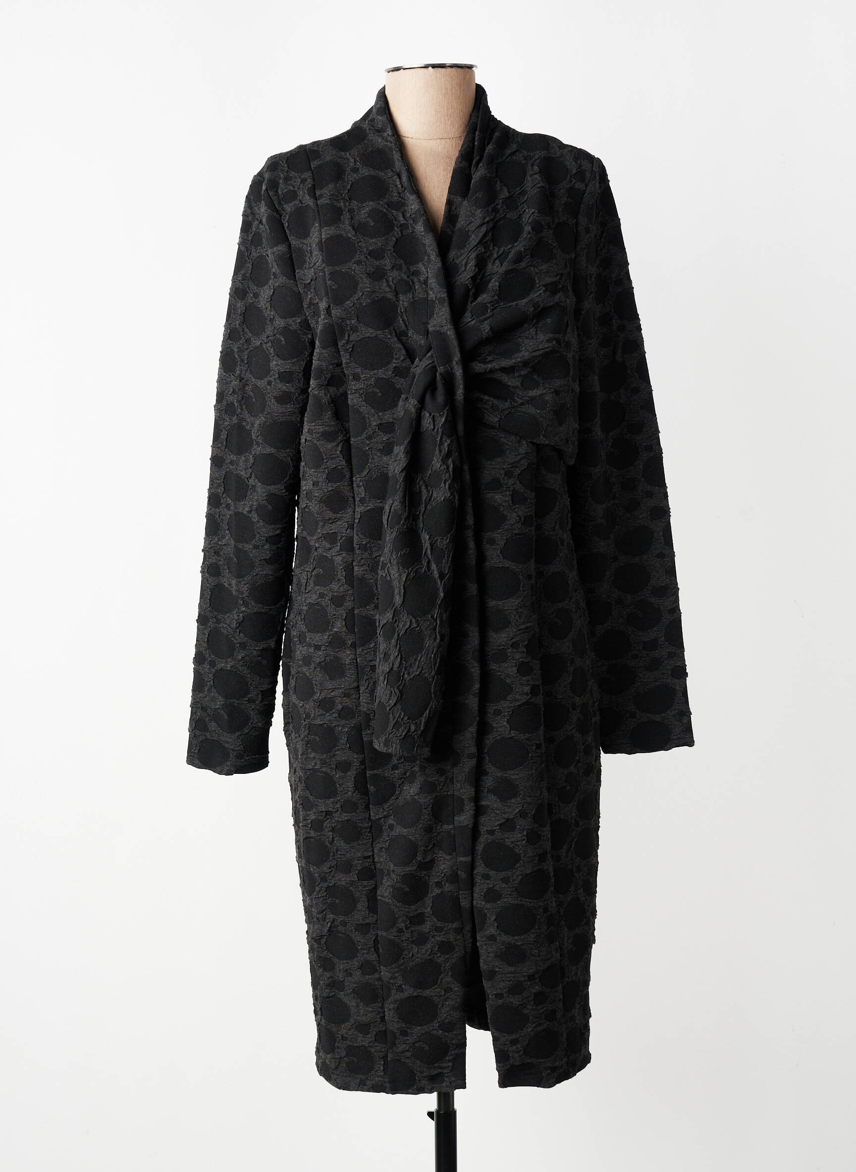 Manteau long coupe cintrée sans capuche gris ELSEWHERE femme