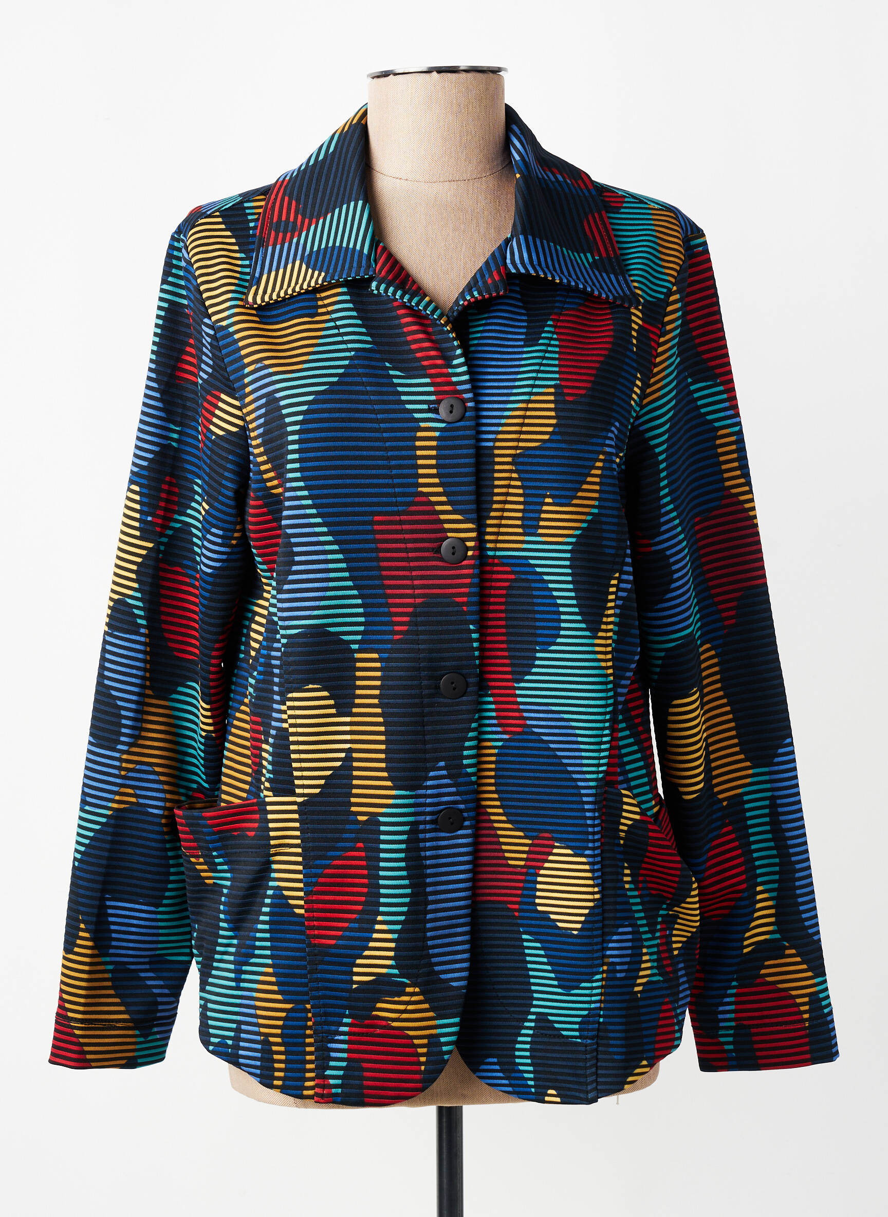 Blazer poches bleu ALEMBIKA femme