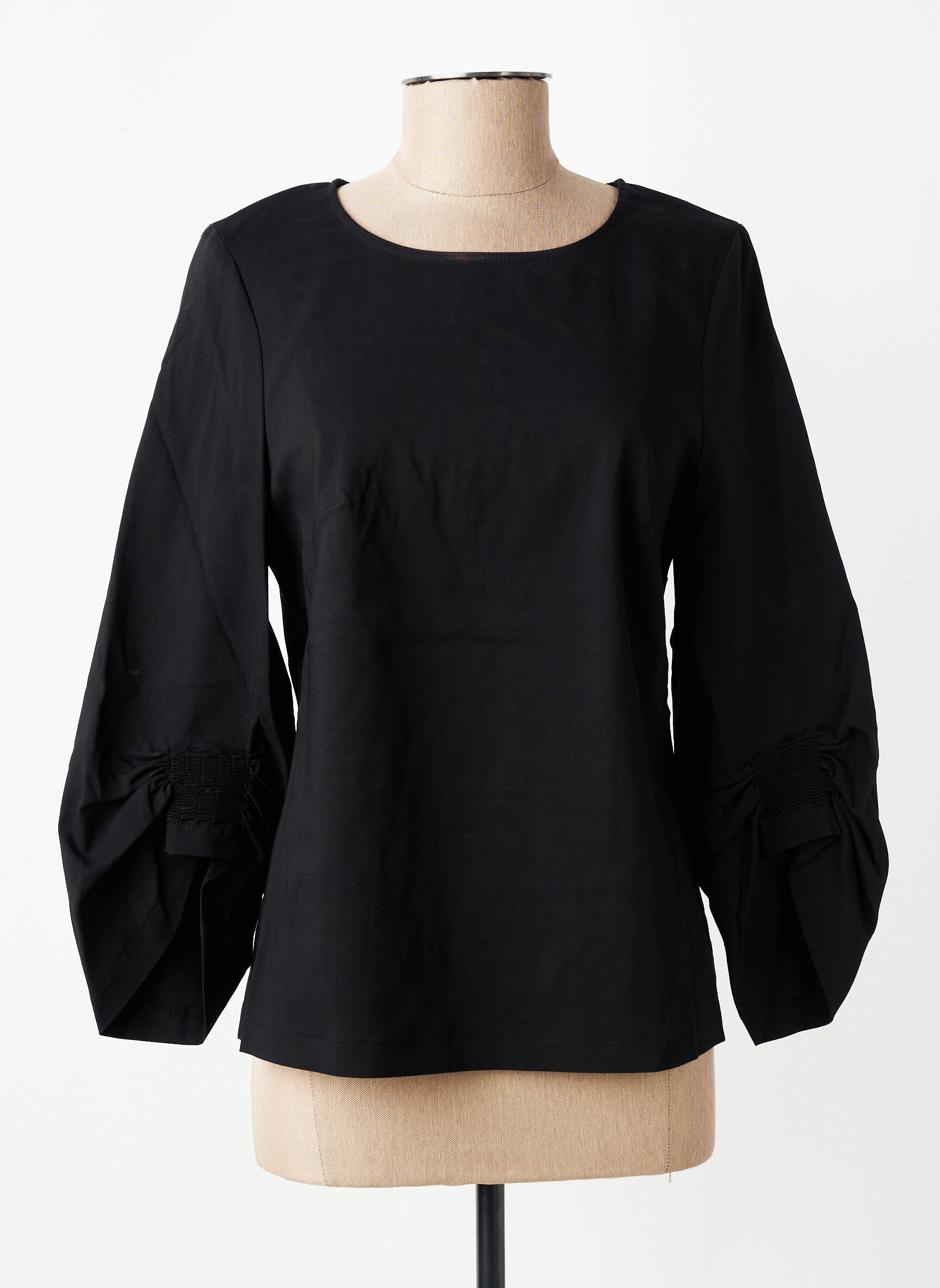 Top imprimé fantaisie manches 3/4 noir ELSEWHERE femme