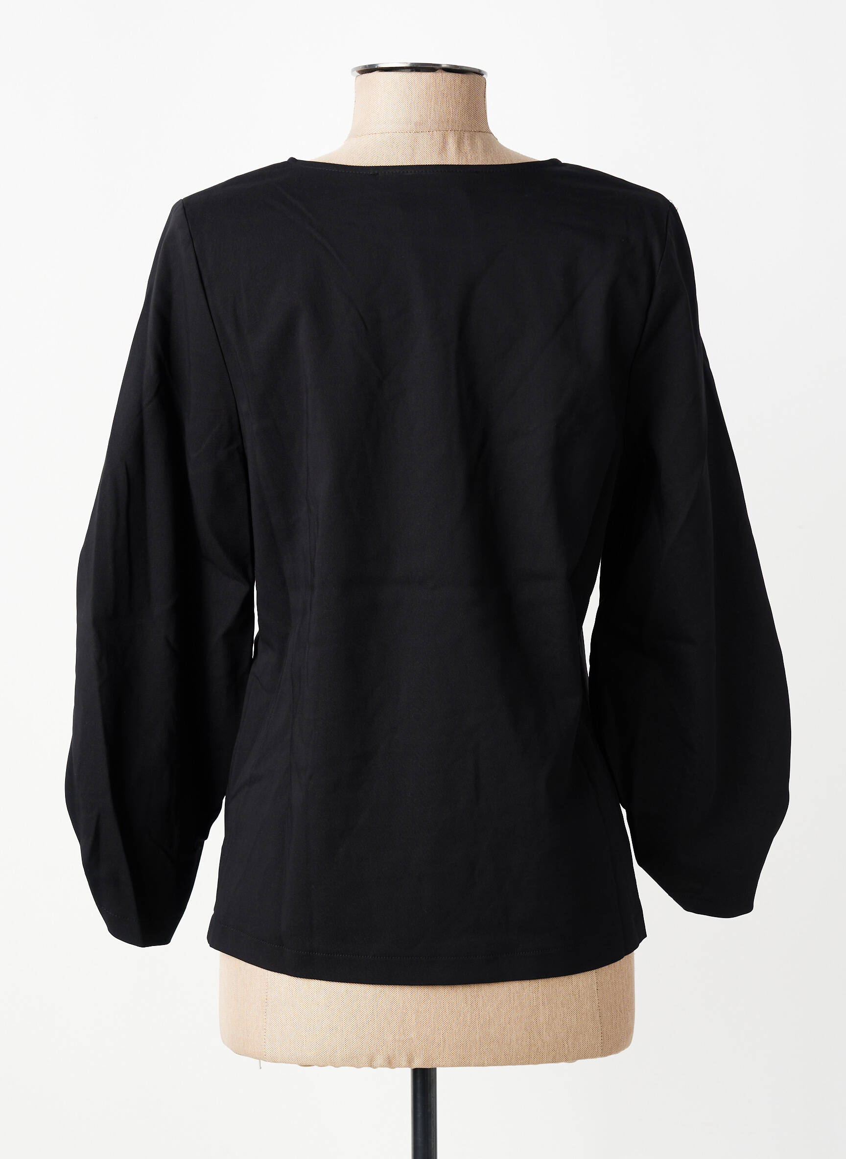 Top imprimé fantaisie manches 3/4 noir ELSEWHERE femme