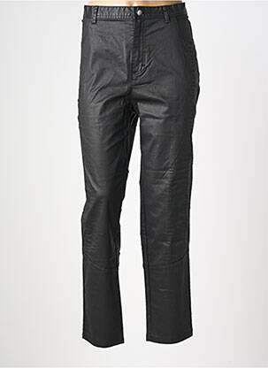 Pantalon slim tissage enduit taille normale noir VETONO femme