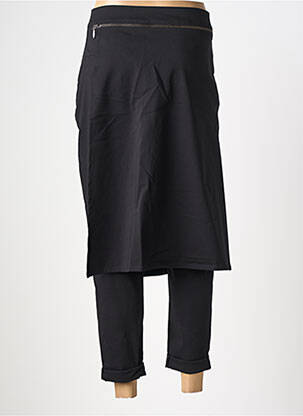 Pantalon slim tissage popeline taille normale noir ELSEWHERE femme