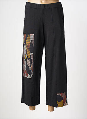 Pantalon 7/8 stretch taille normale noir ALEMBIKA femme