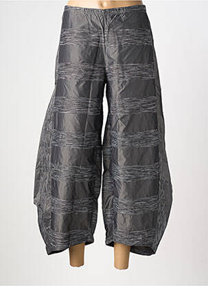 Pantalon 7/8 taille haute taille haute gris KOZAN femme
