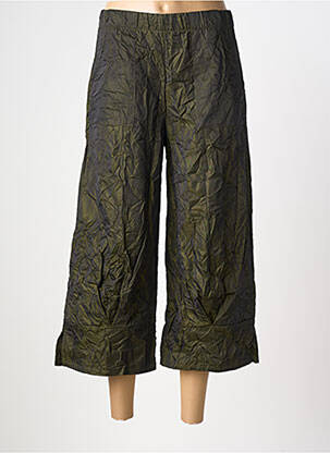 Pantacourt stretch taille normale vert KOZAN femme