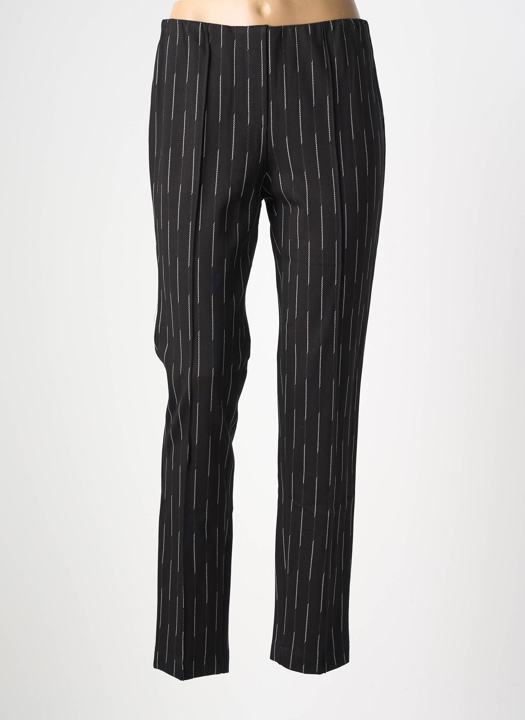 Pantalon slim taille élastique taille normale noir ALEMBIKA femme
