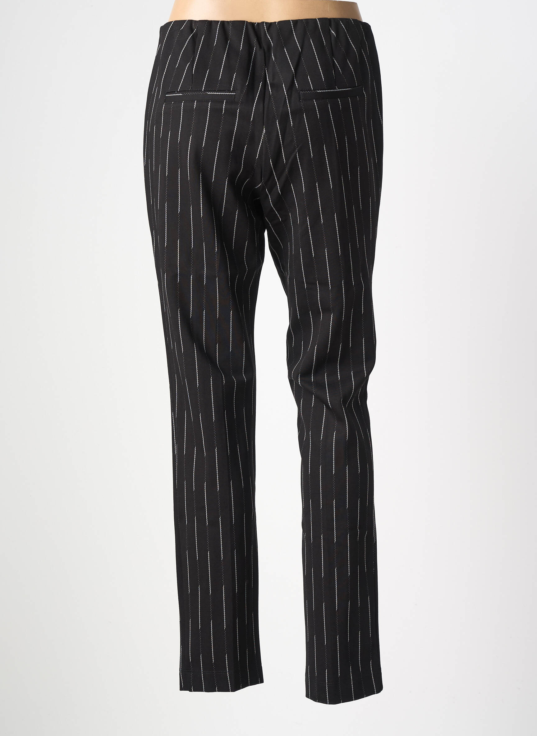 Pantalon slim taille élastique taille normale noir ALEMBIKA femme