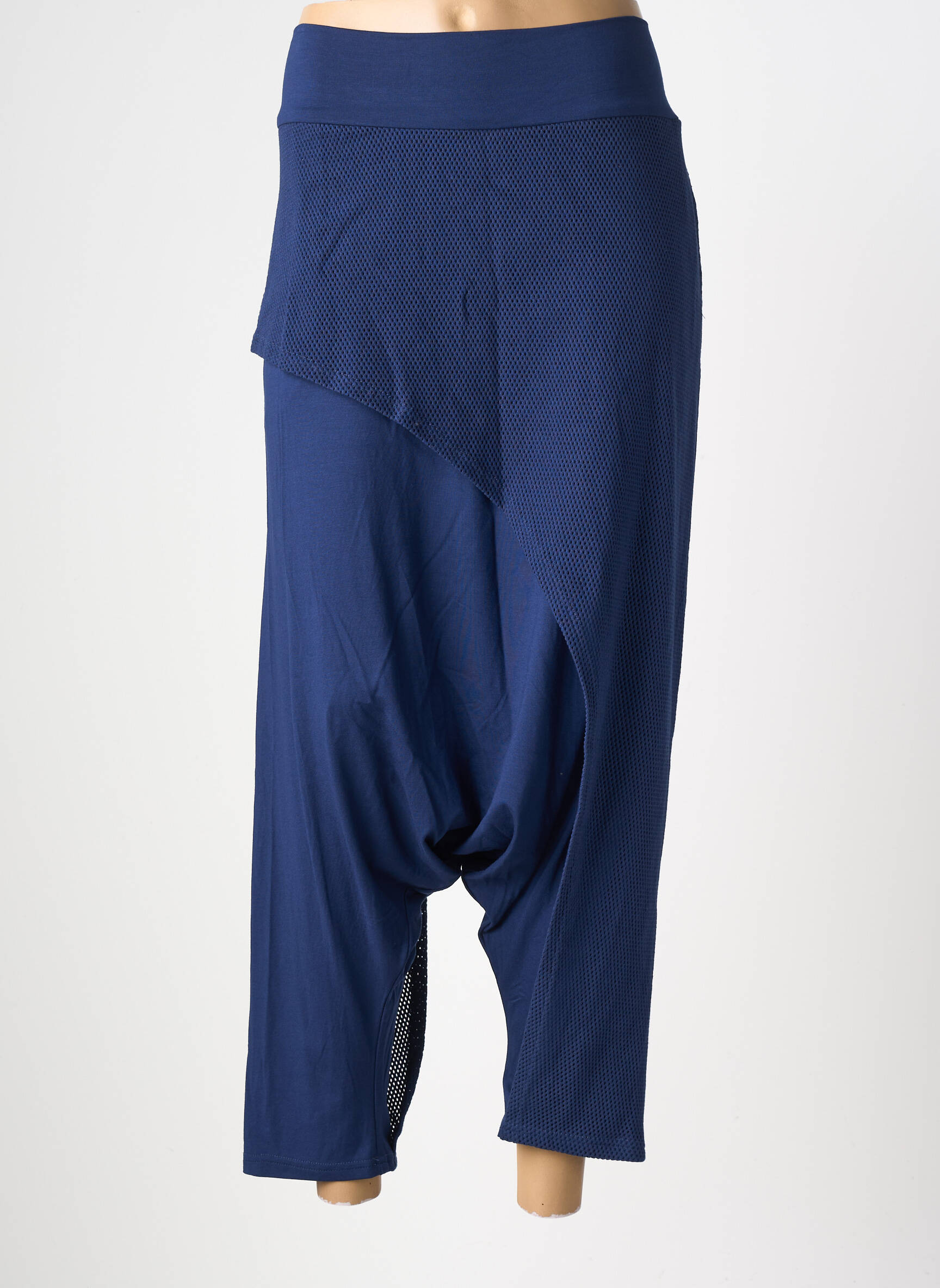 Sarouel tissage jersey taille normale bleu ELSEWHERE femme