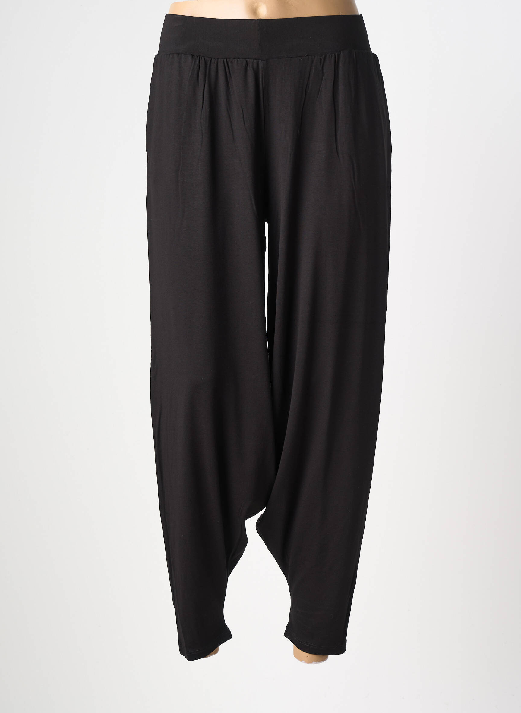 Pantalon 7/8 stretch taille normale noir KOZAN femme