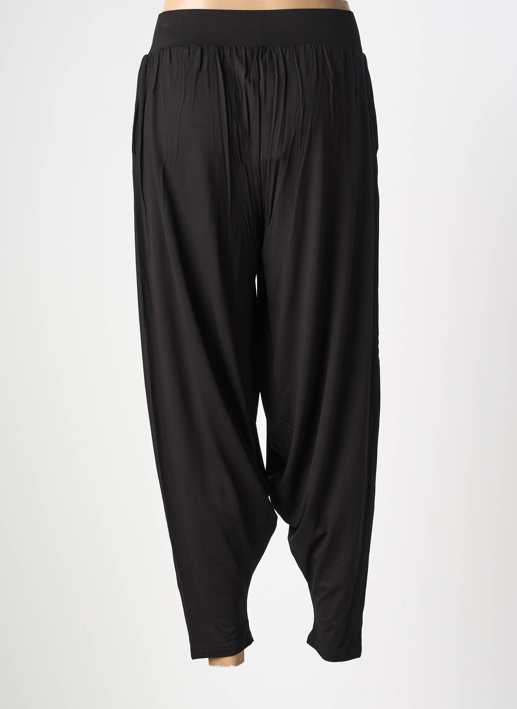 Pantalon 7/8 stretch taille normale noir KOZAN femme