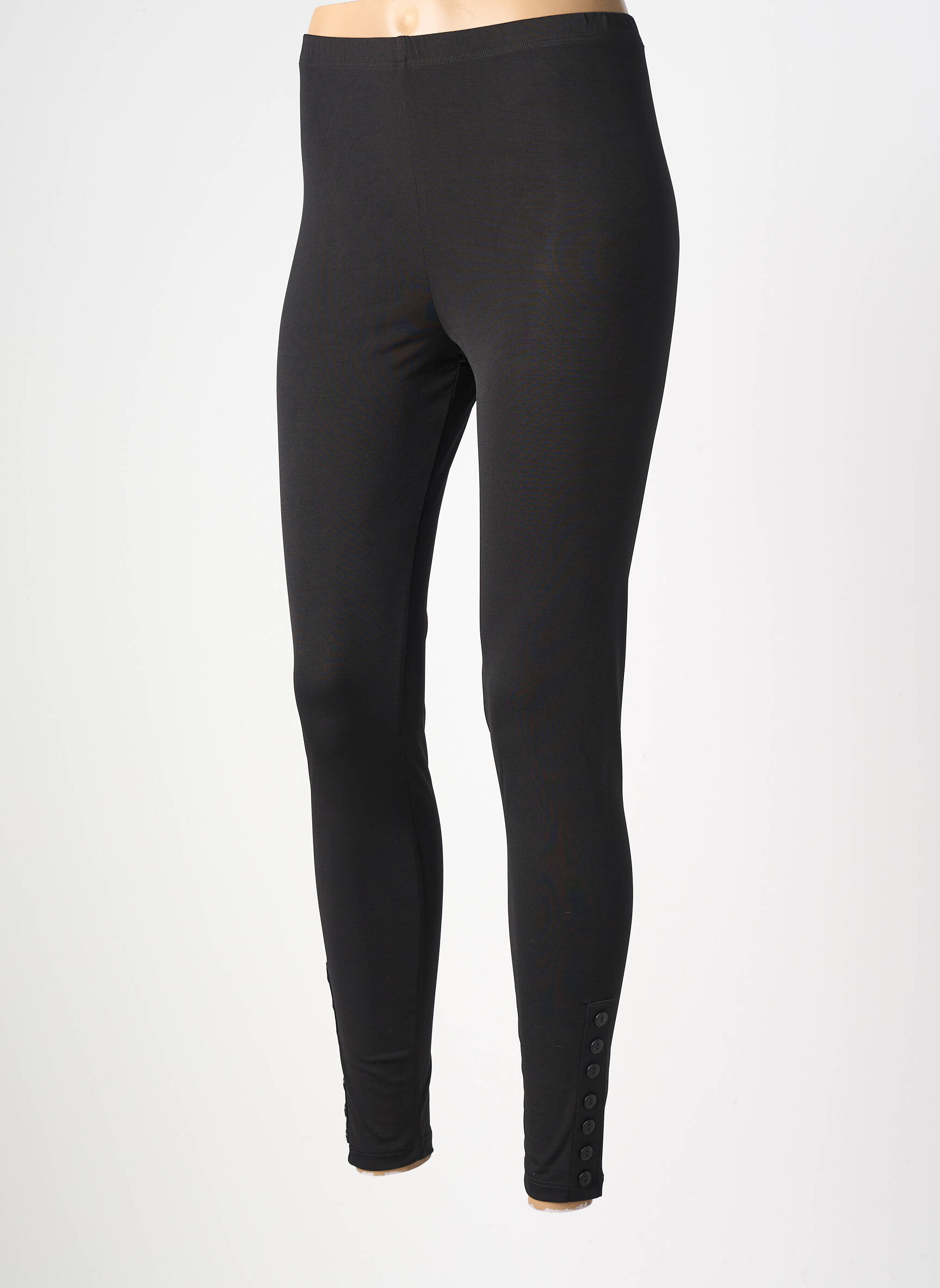 Legging tissage jersey taille normale noir KOZAN femme