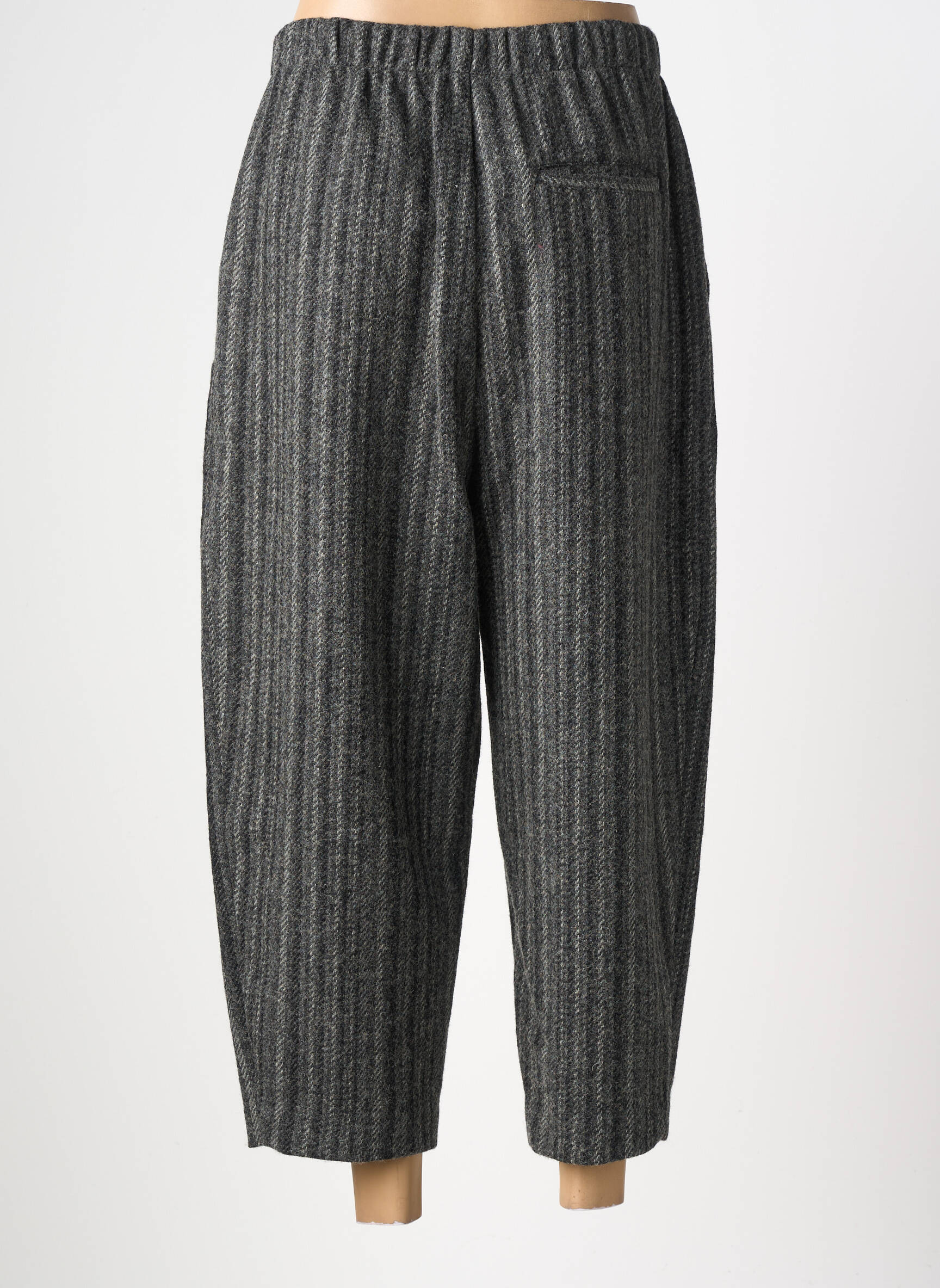 Pantalon 7/8 taille haute taille haute gris CPC femme