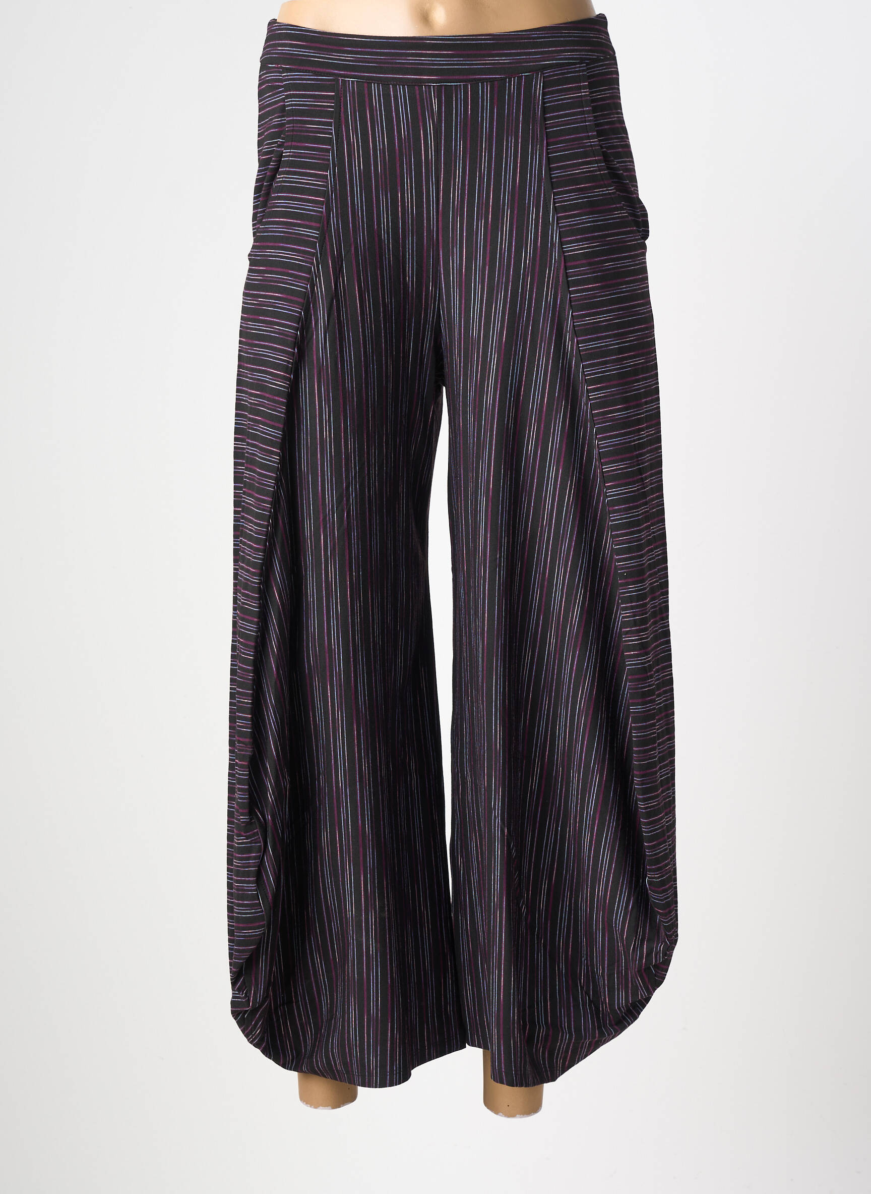 Pantalon 7/8 taille haute taille haute violet KOZAN femme