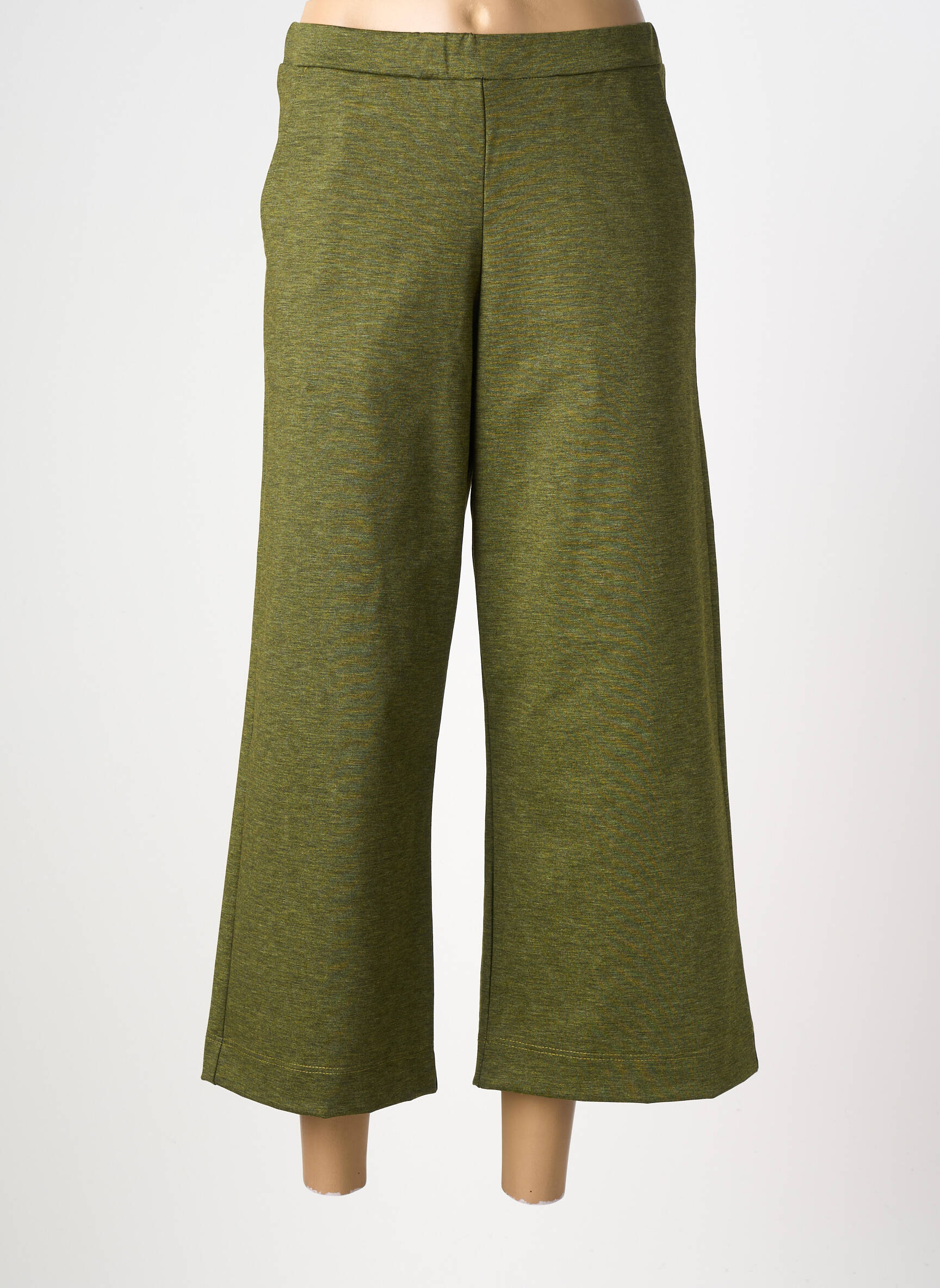 Pantalon 7/8 stretch taille normale vert ALEMBIKA femme