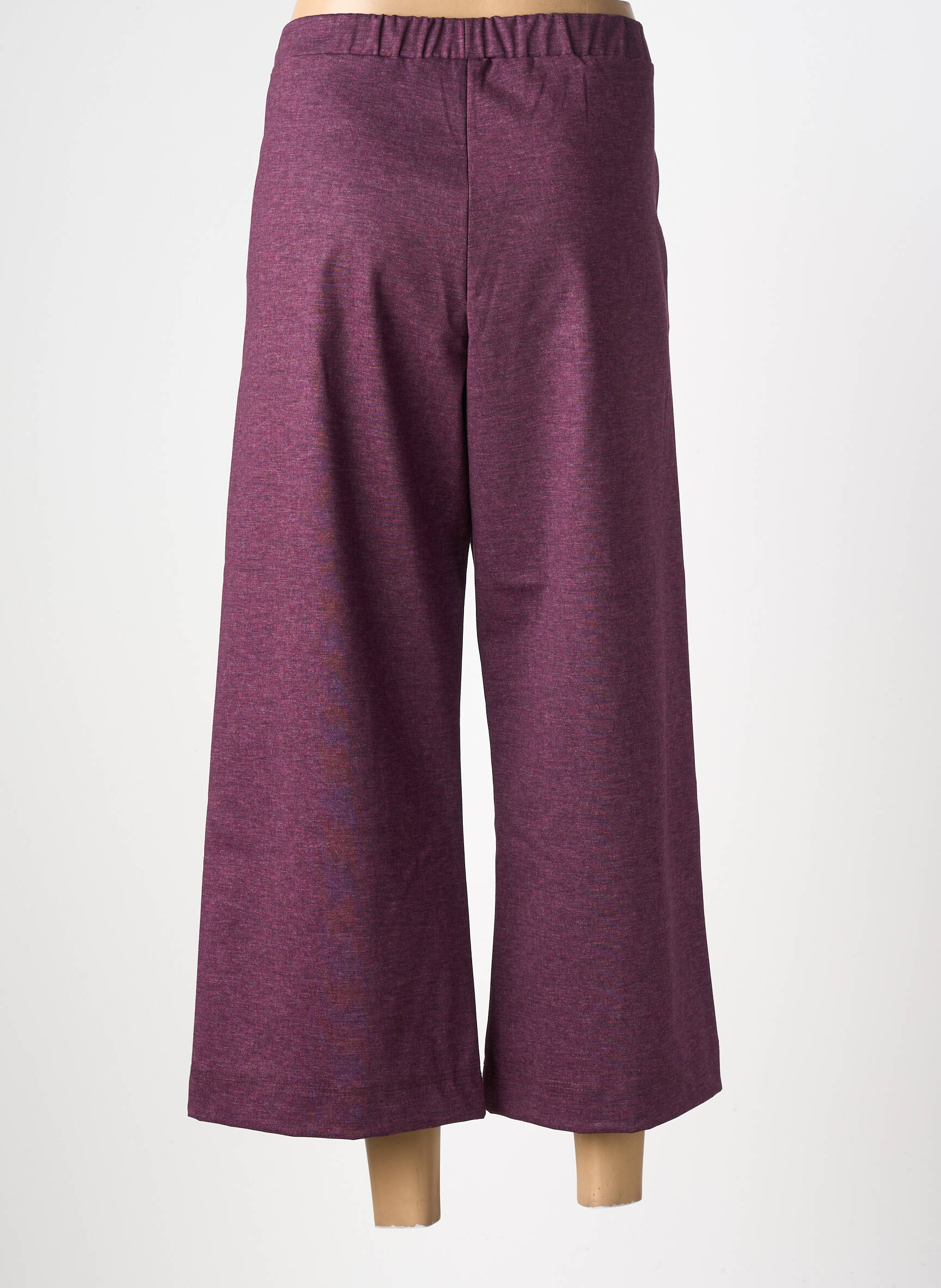Pantalon 7/8 stretch taille normale violet ALEMBIKA femme