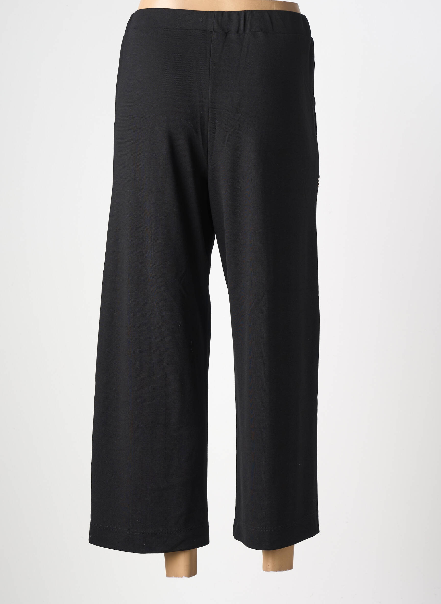 Pantalon 7/8 stretch taille normale noir ALEMBIKA femme