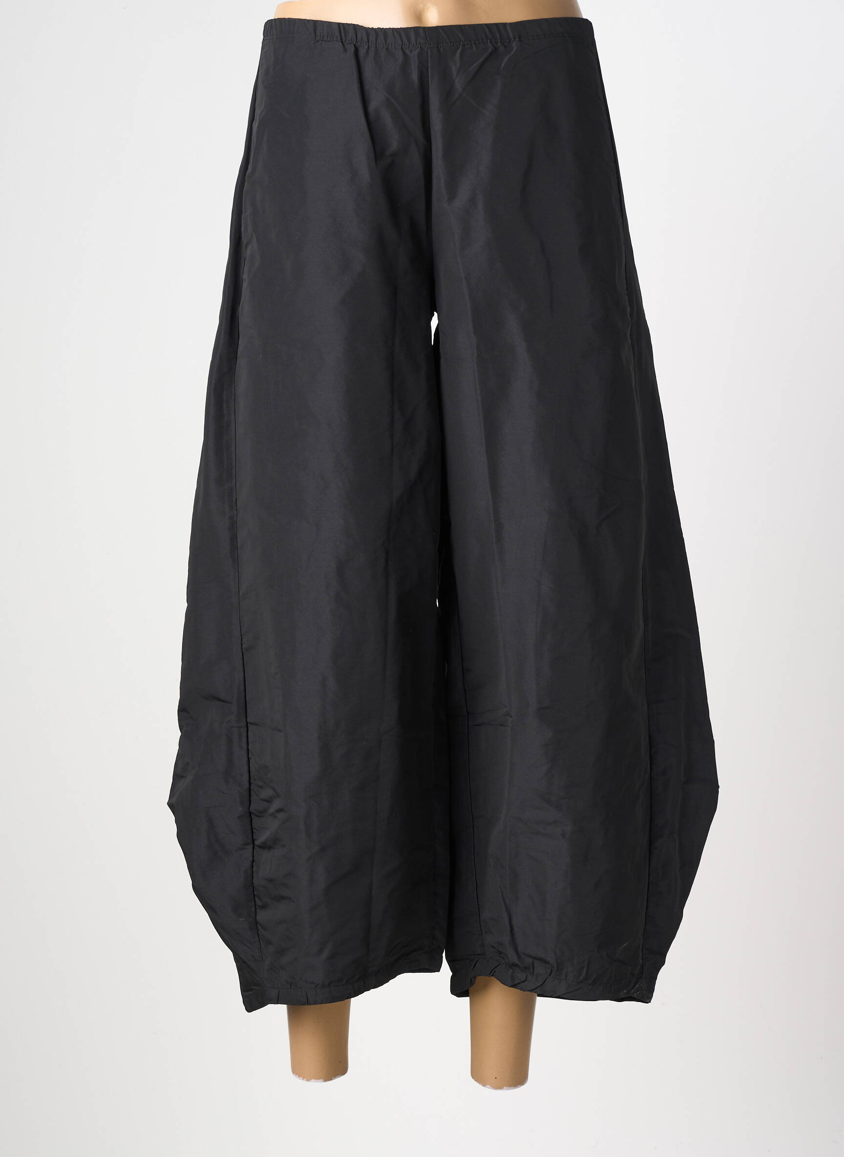 Pantacourt taille haute taille haute noir KOZAN femme