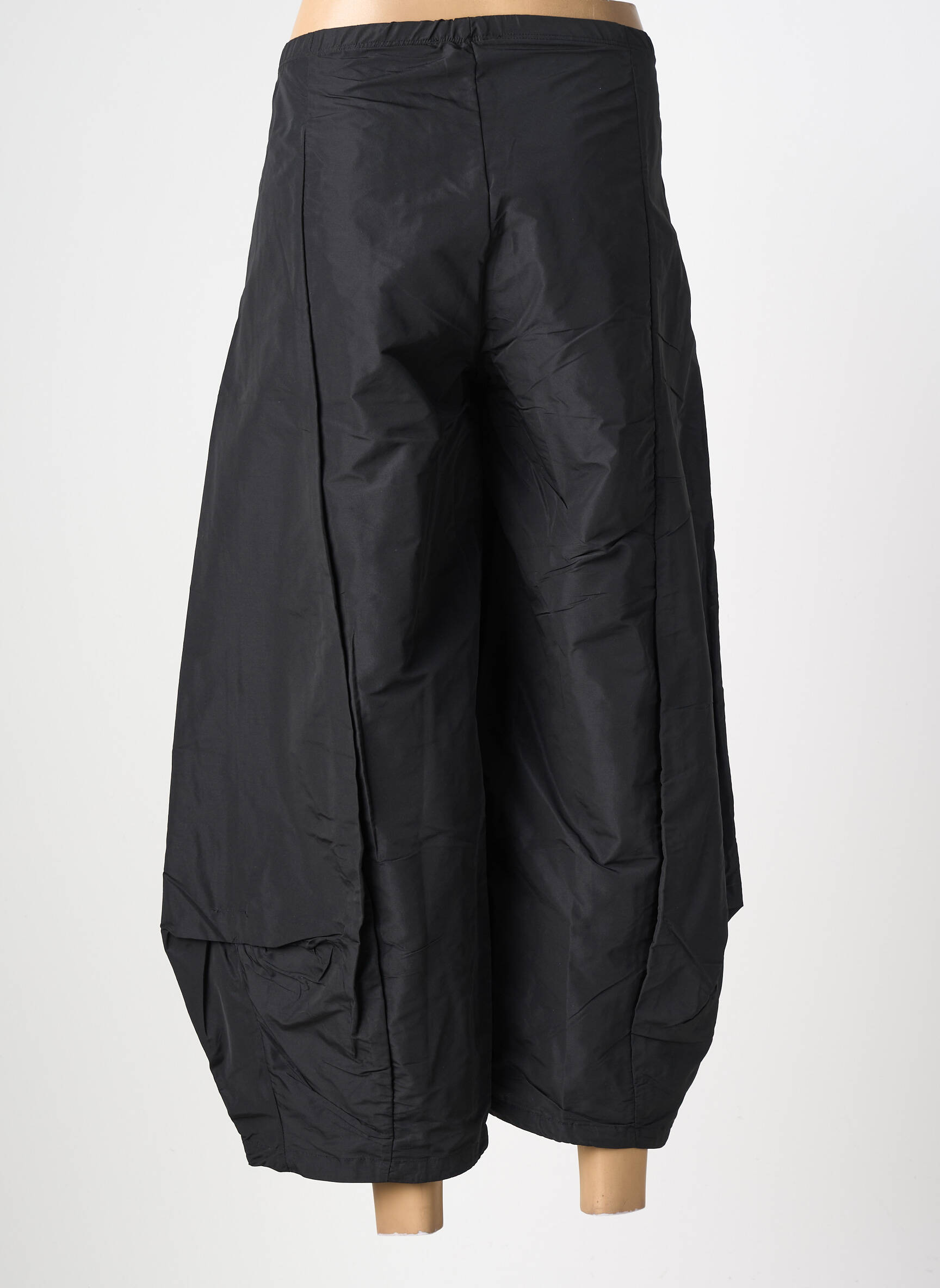 Pantacourt taille haute taille haute noir KOZAN femme