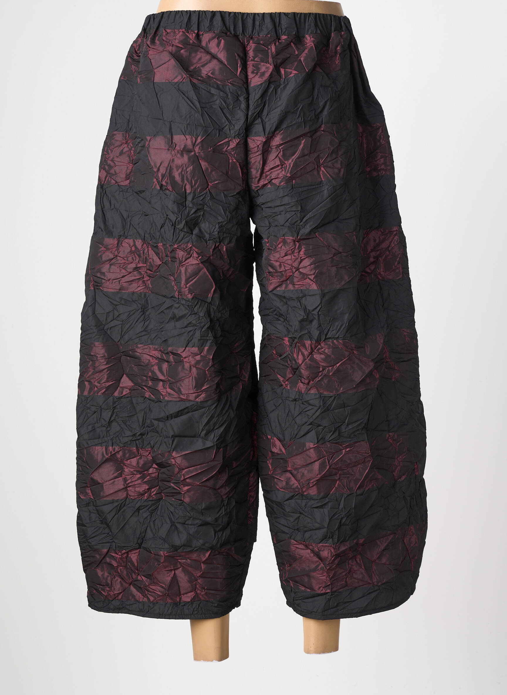 Pantacourt stretch taille normale rouge KOZAN femme