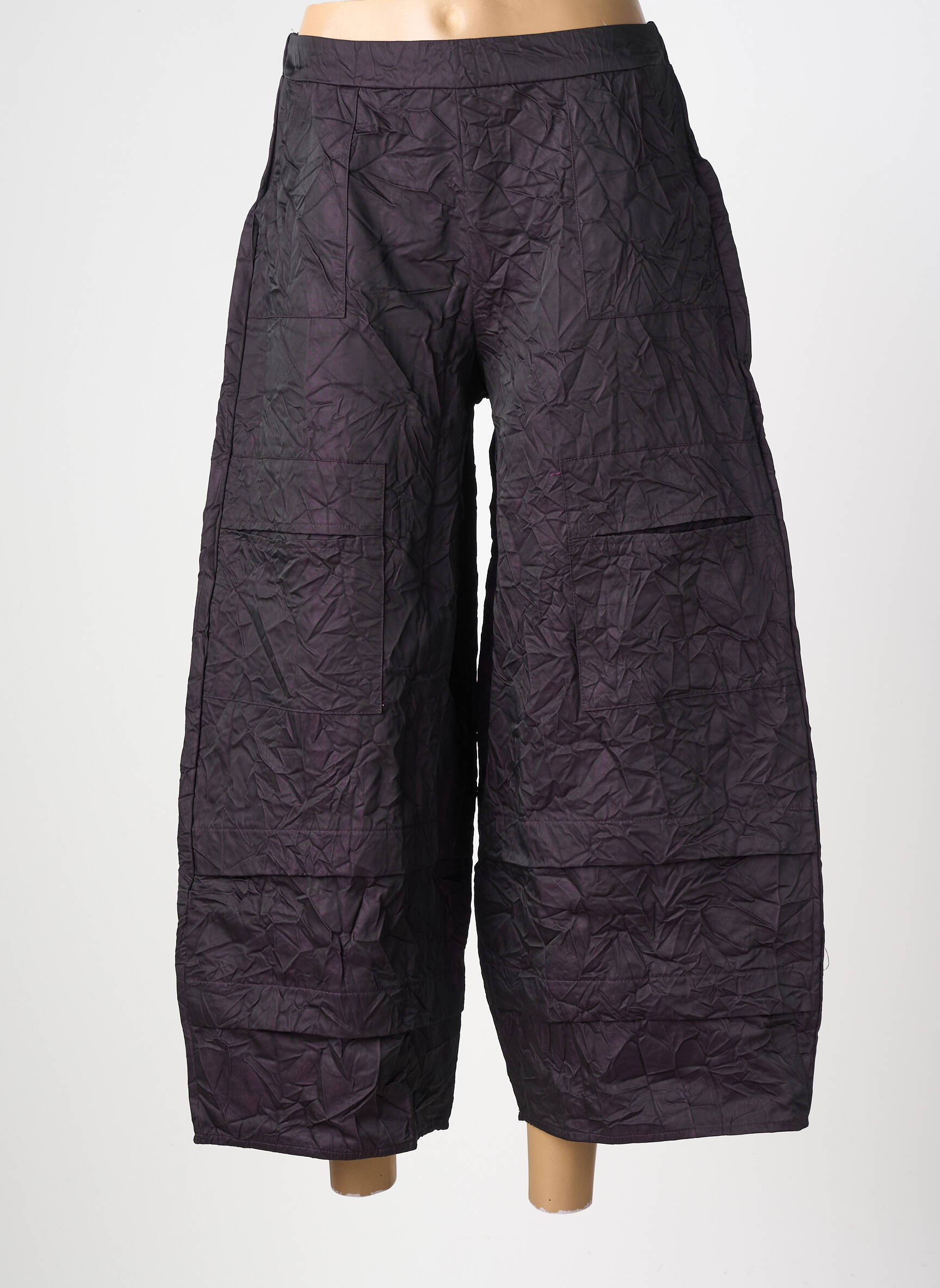 Pantalon 7/8 stretch taille normale violet KOZAN femme