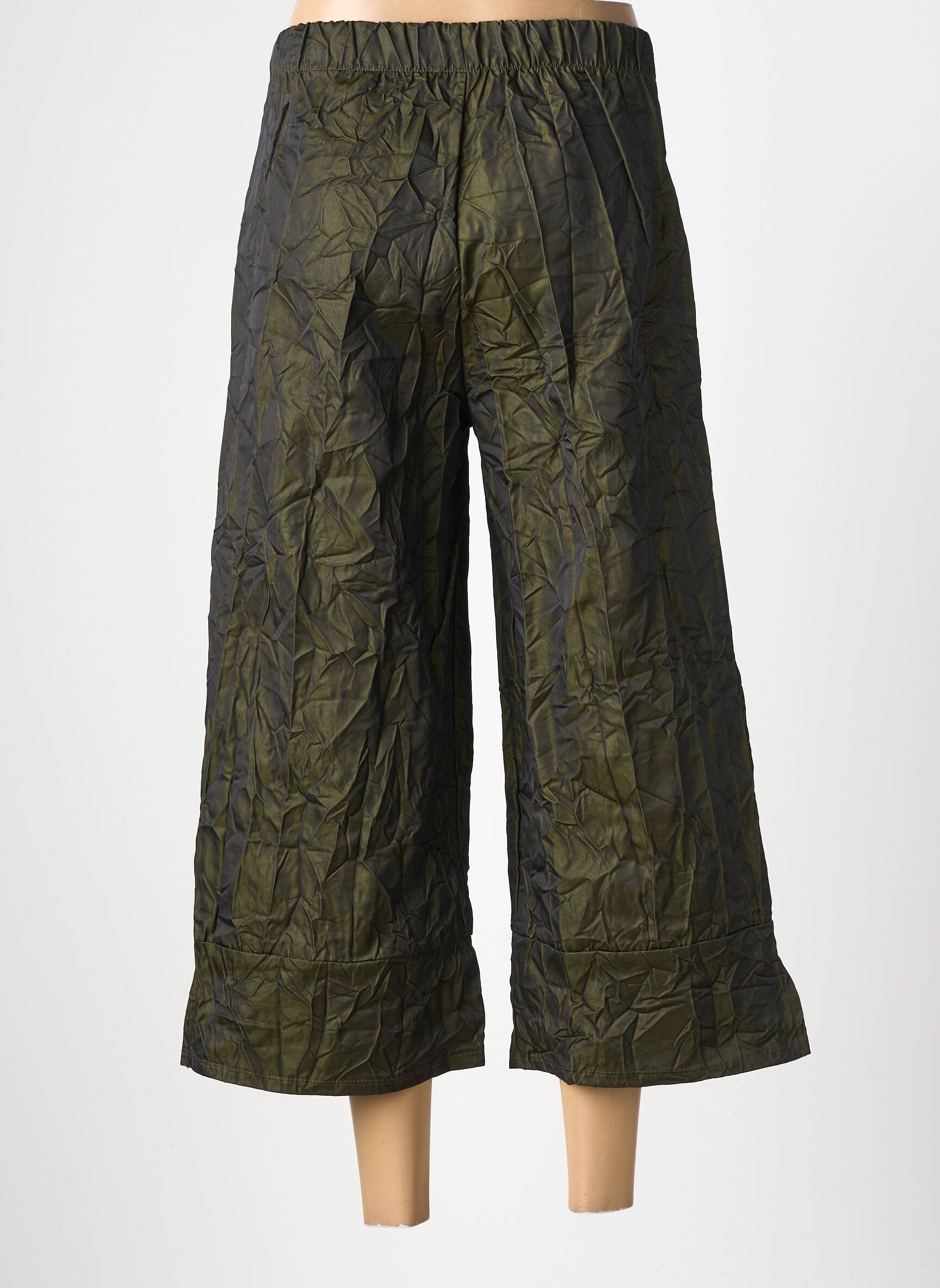 Pantacourt stretch taille normale vert KOZAN femme