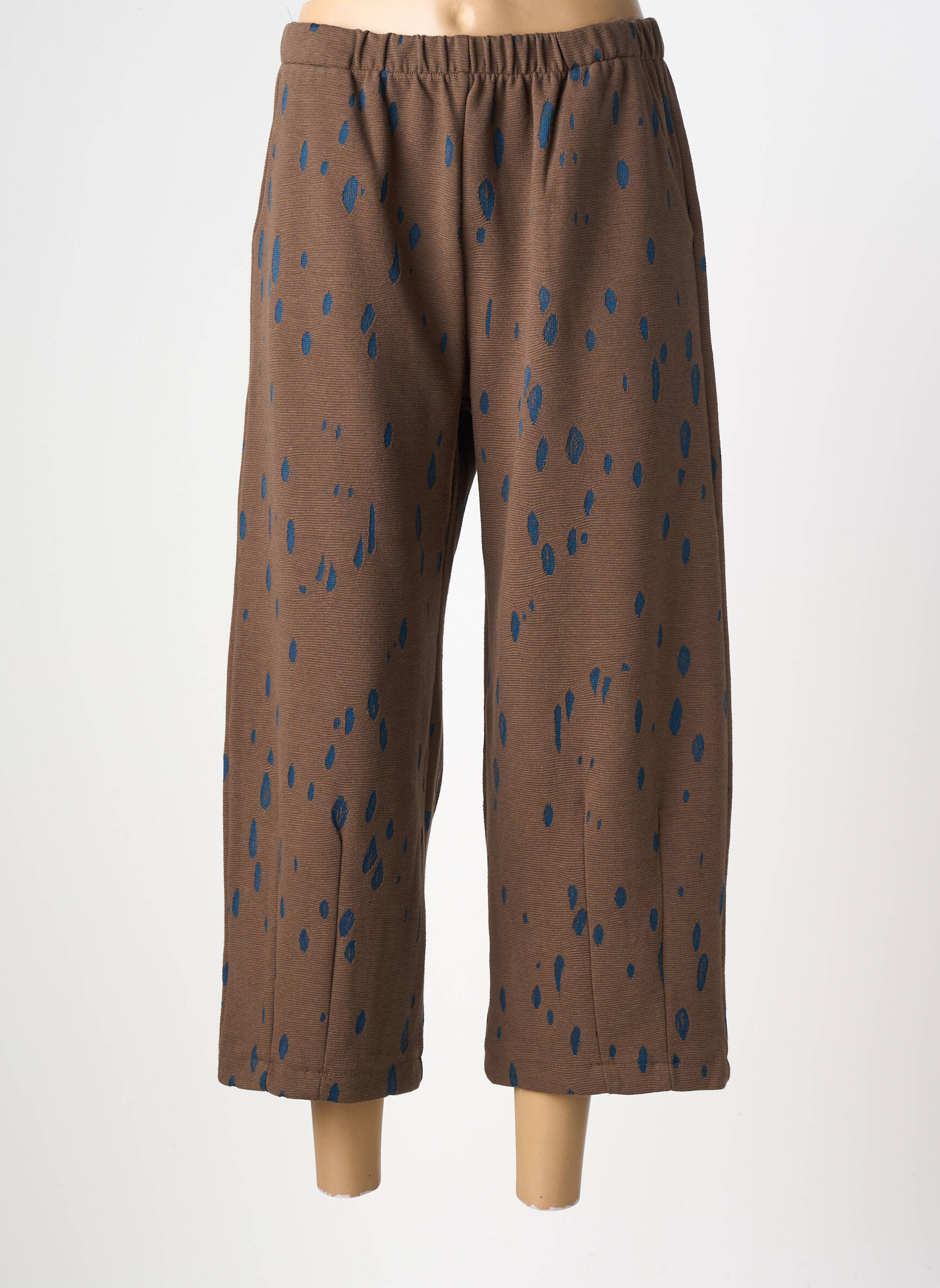 Pantacourt stretch taille normale marron GERSHON BRAM femme