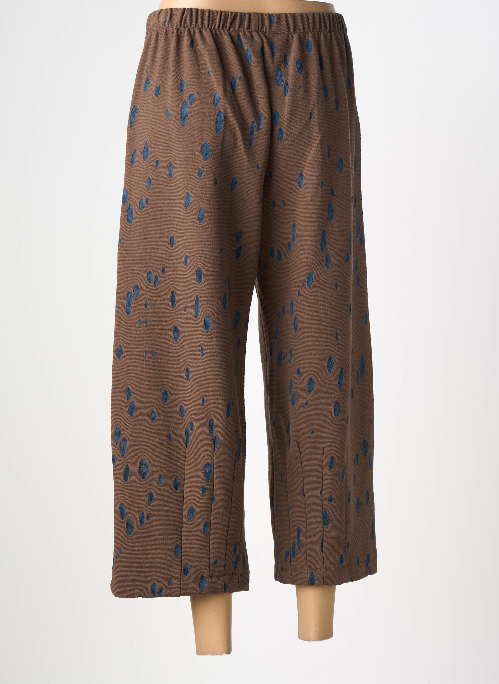 Pantacourt stretch taille normale marron GERSHON BRAM femme