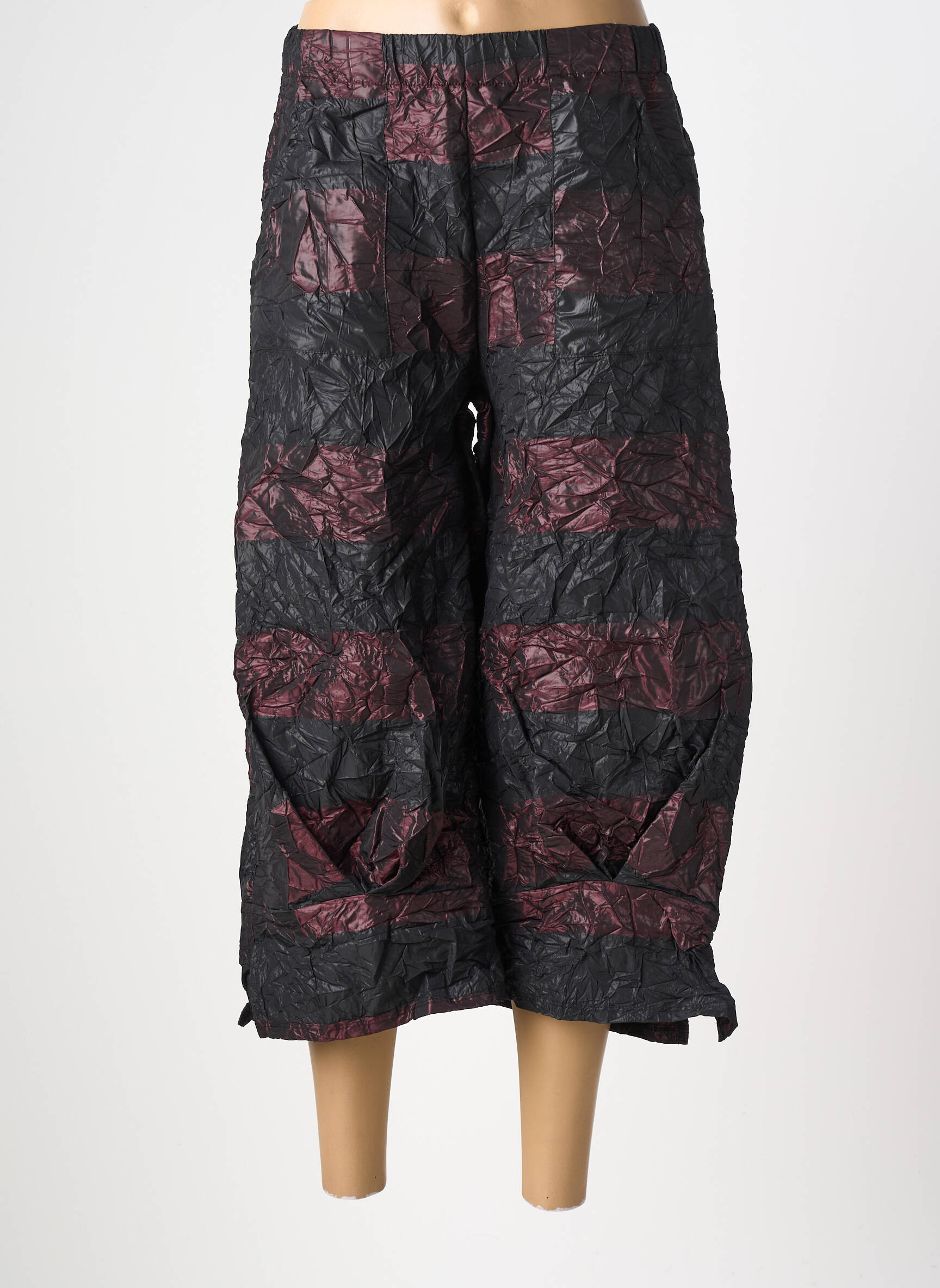 Pantacourt stretch taille normale rouge KOZAN femme