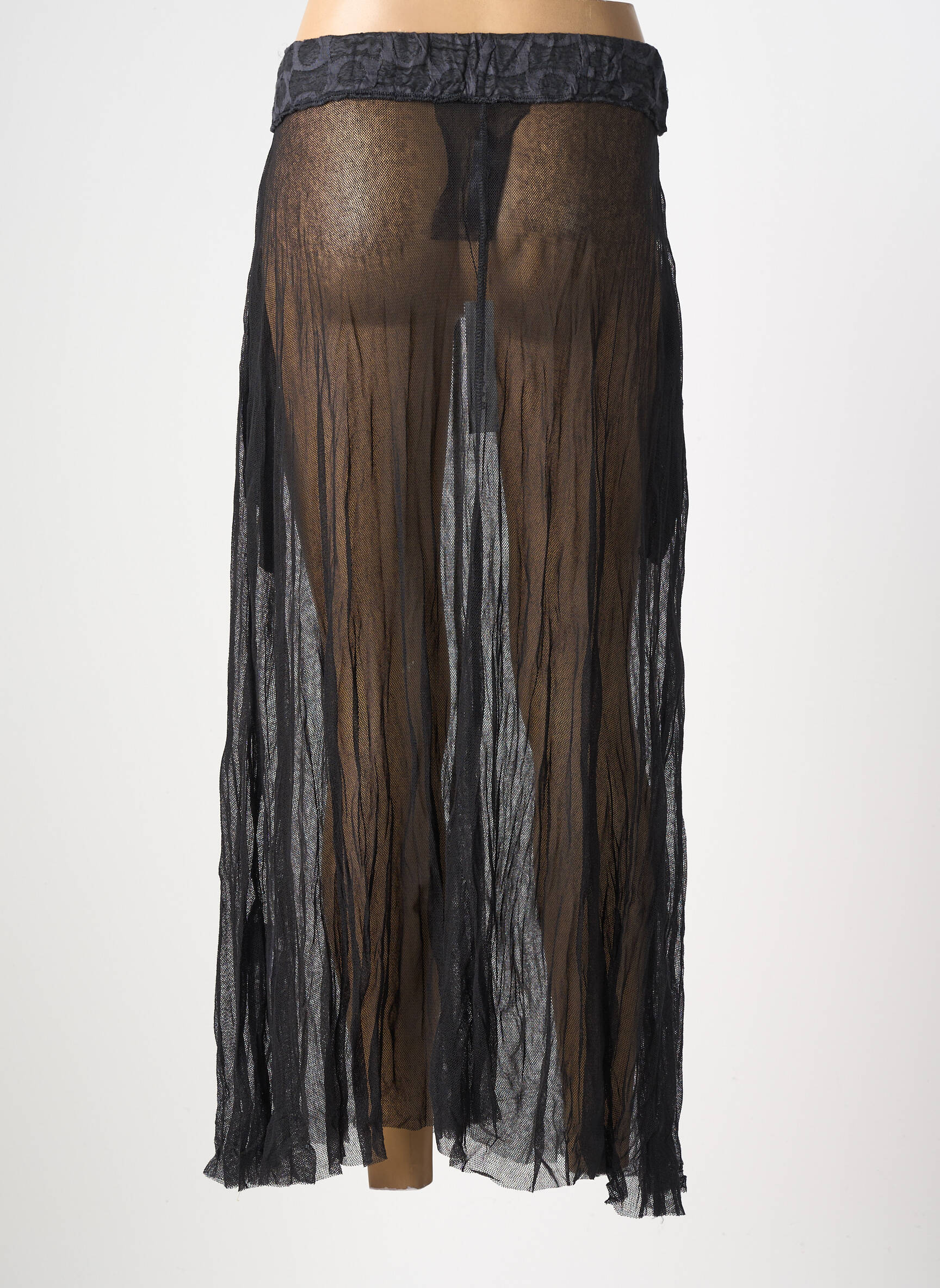 Jupe longue coupe fluide noir GERSHON BRAM femme