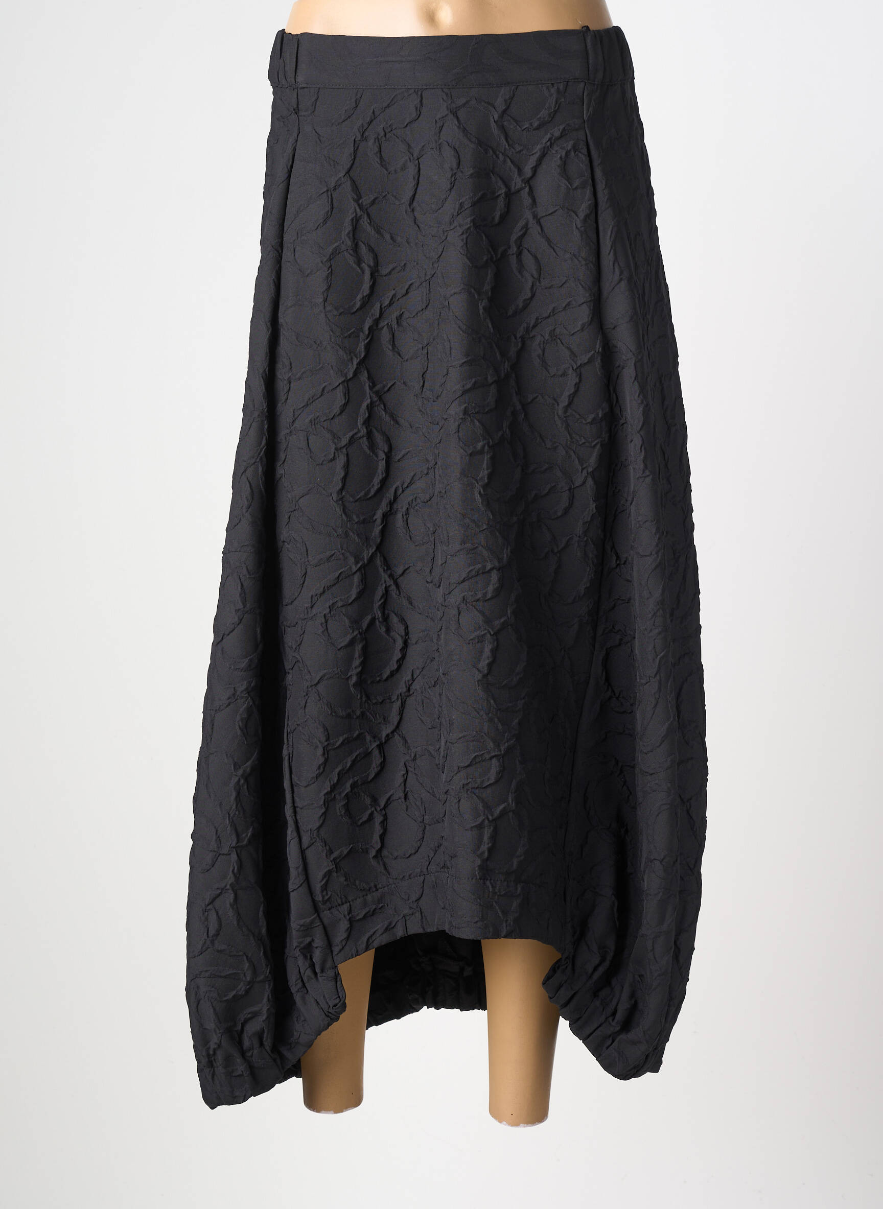 Jupe longue fermeture zippée au dos gris GERSHON BRAM femme