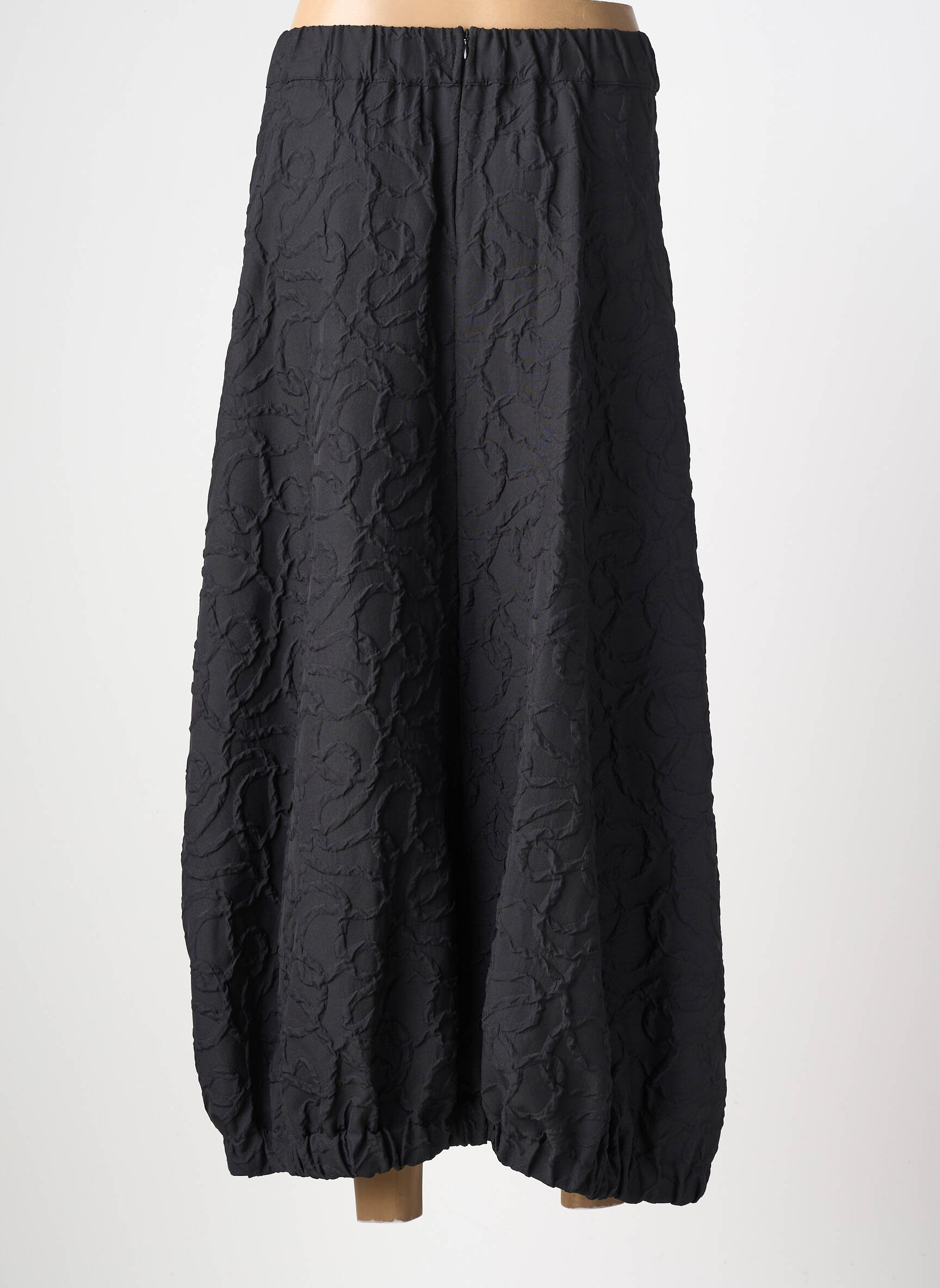 Jupe longue fermeture zippée au dos gris GERSHON BRAM femme