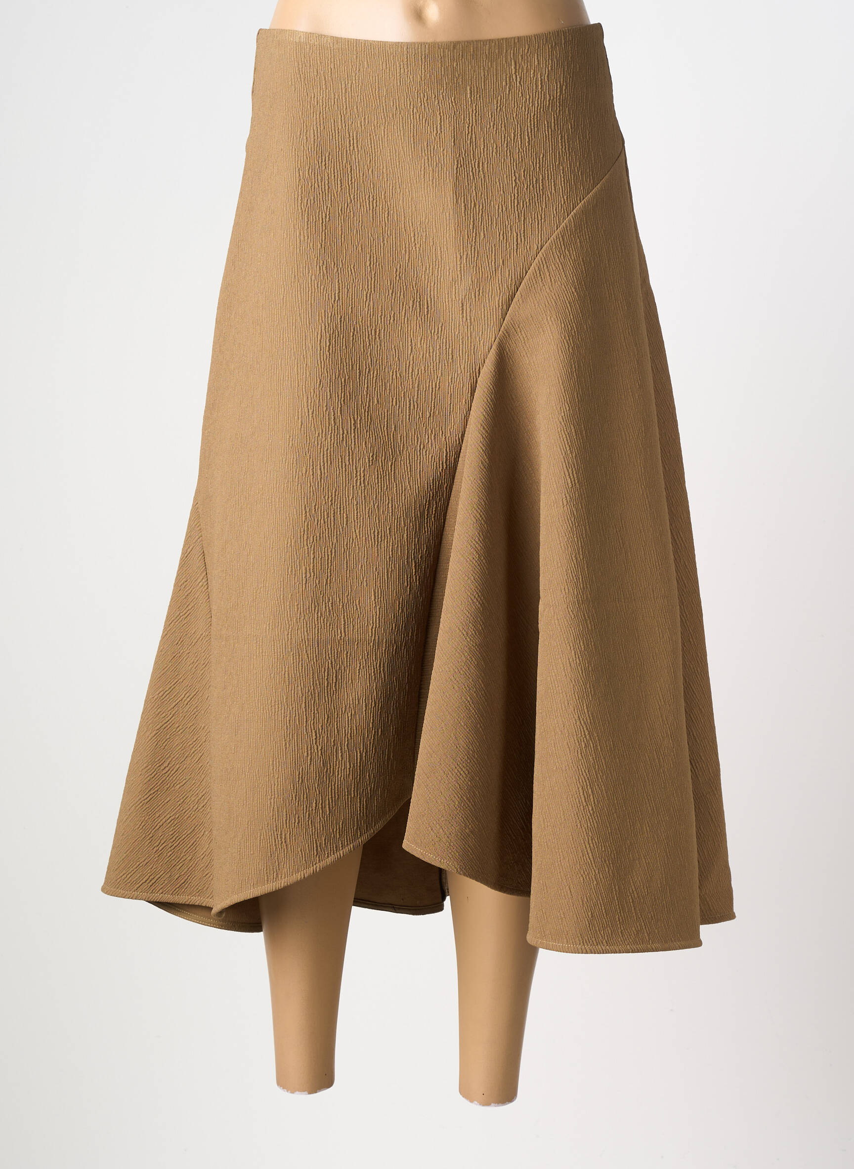 Jupe longue fermeture zippée au dos vert CPC femme