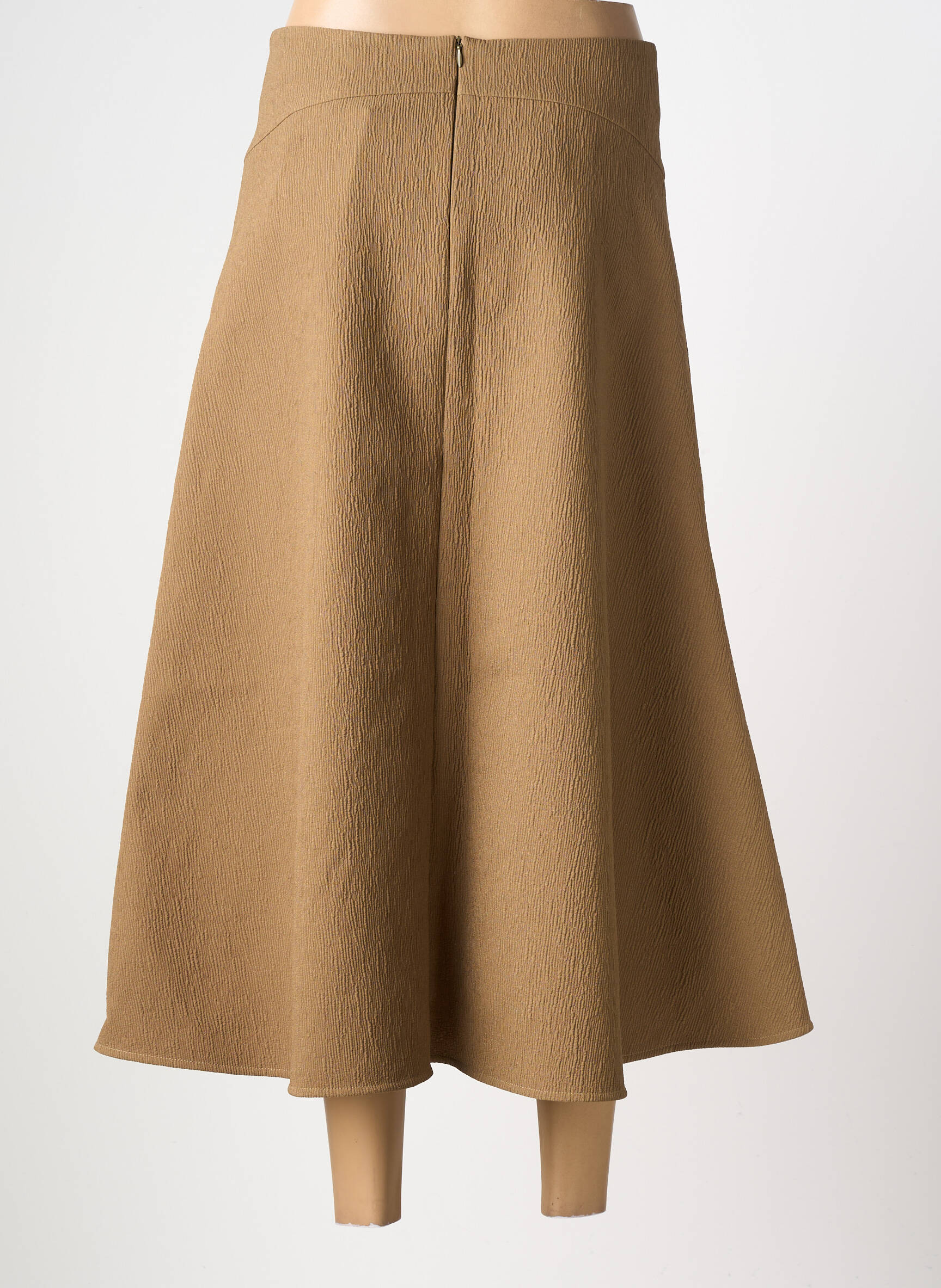 Jupe longue fermeture zippée au dos vert CPC femme