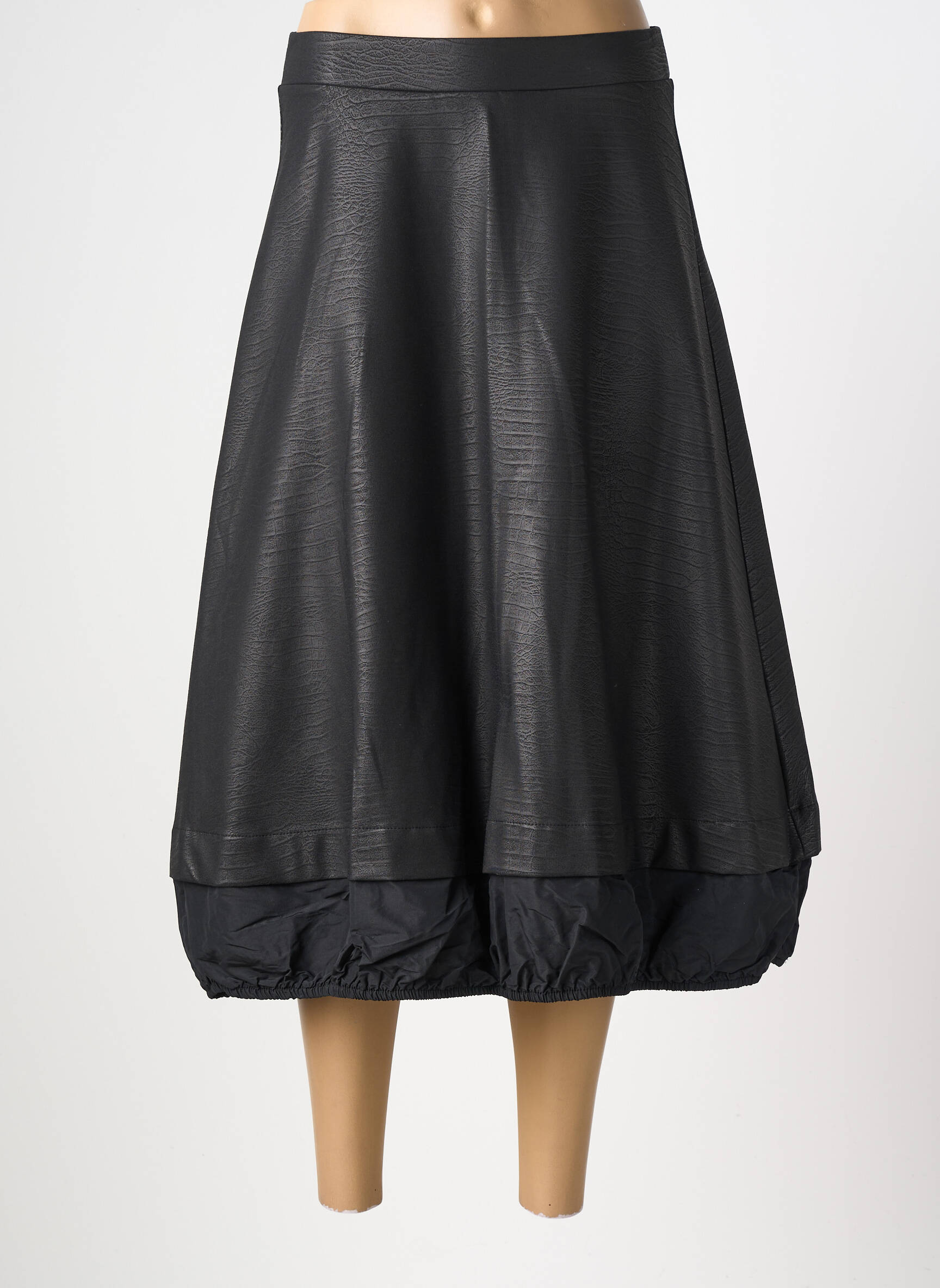 Jupe longue coupe évasée noir KOZAN femme