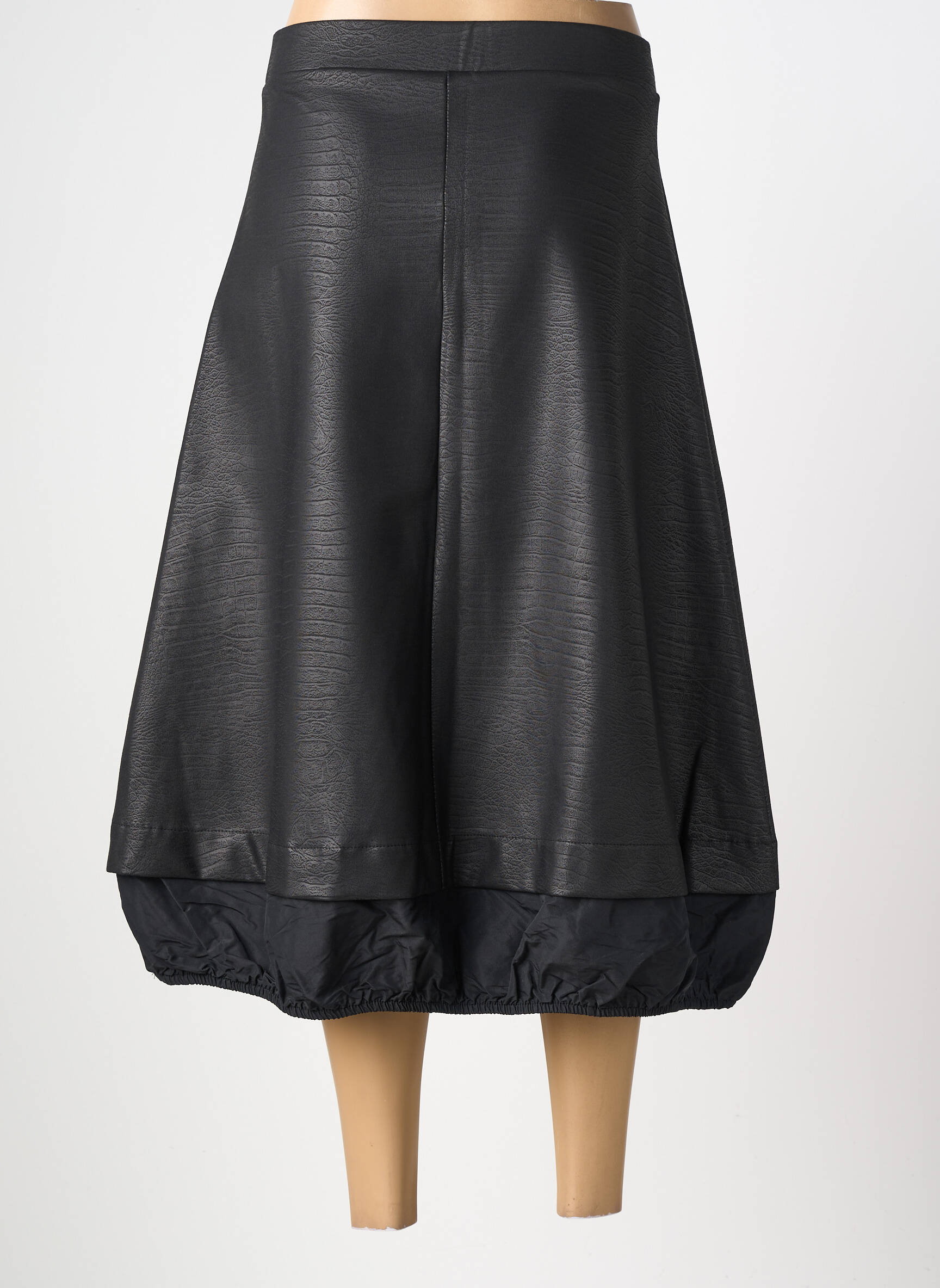 Jupe longue coupe évasée noir KOZAN femme