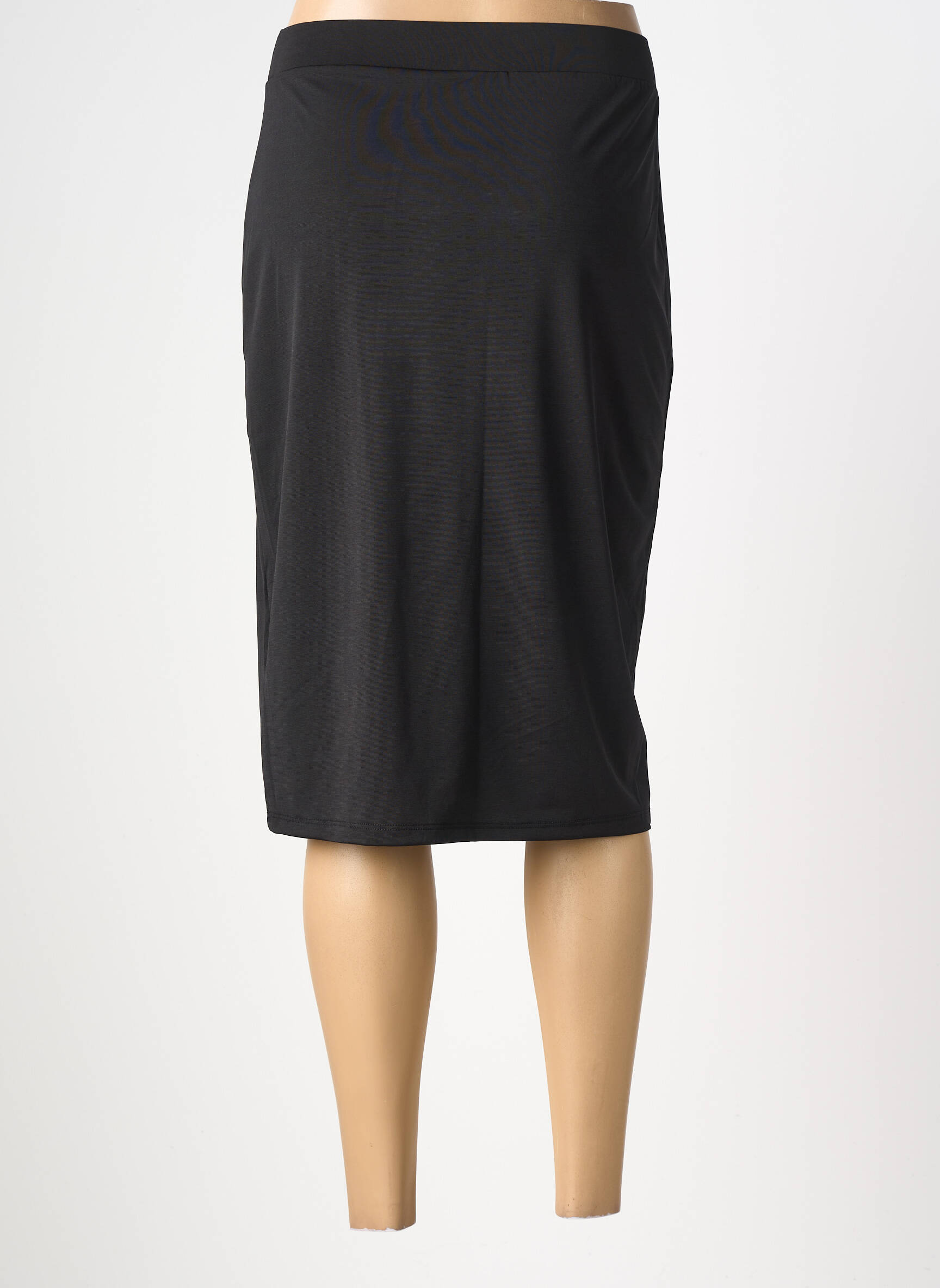Jupe mi-longue stretch noir KOZAN femme