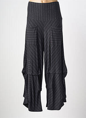 Pantalon droit stretch taille normale noir KOZAN femme