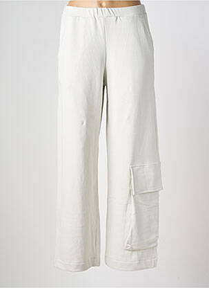 Pantalon droit stretch taille normale beige ALEMBIKA femme