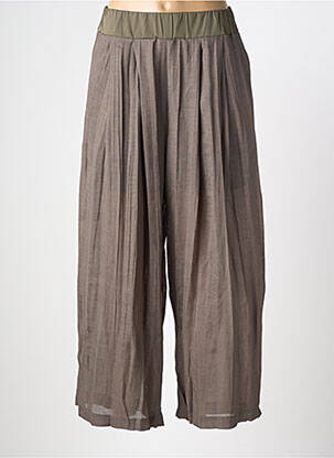 Pantalon large coupe fluide taille normale vert GERSHON BRAM femme