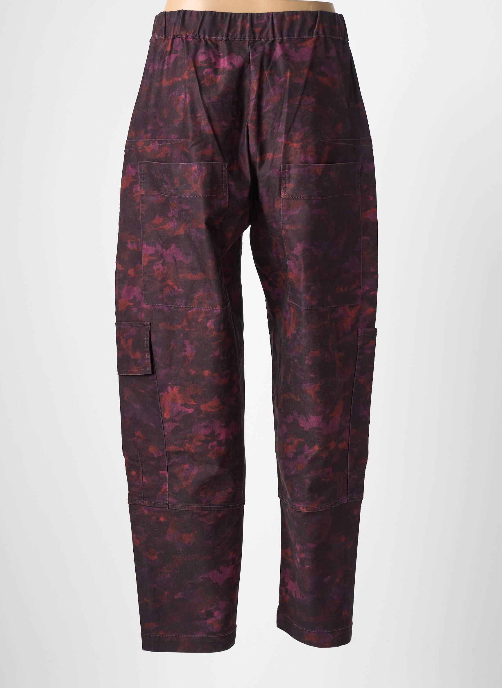 Pantalon cargo coupe droite taille normale violet ALEMBIKA femme
