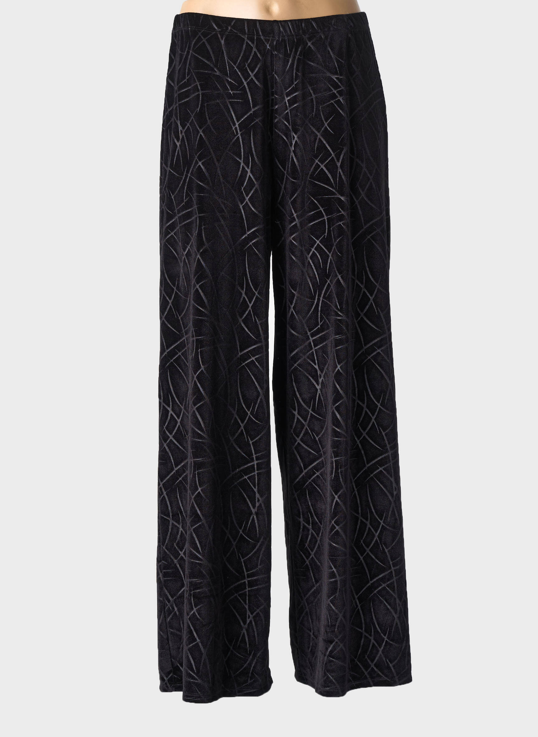 Pantalon droit stretch taille normale noir KOZAN femme