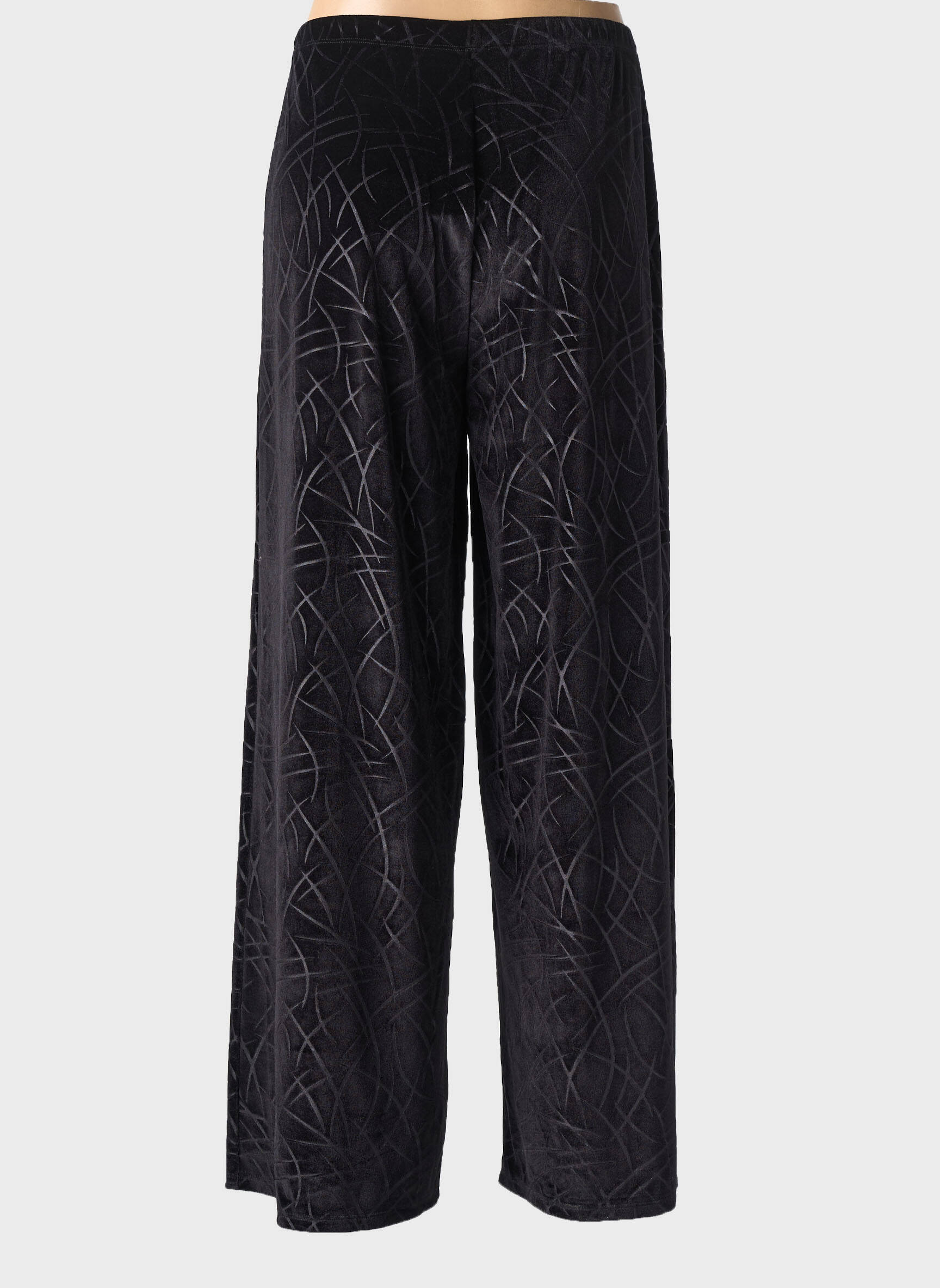 Pantalon droit stretch taille normale noir KOZAN femme