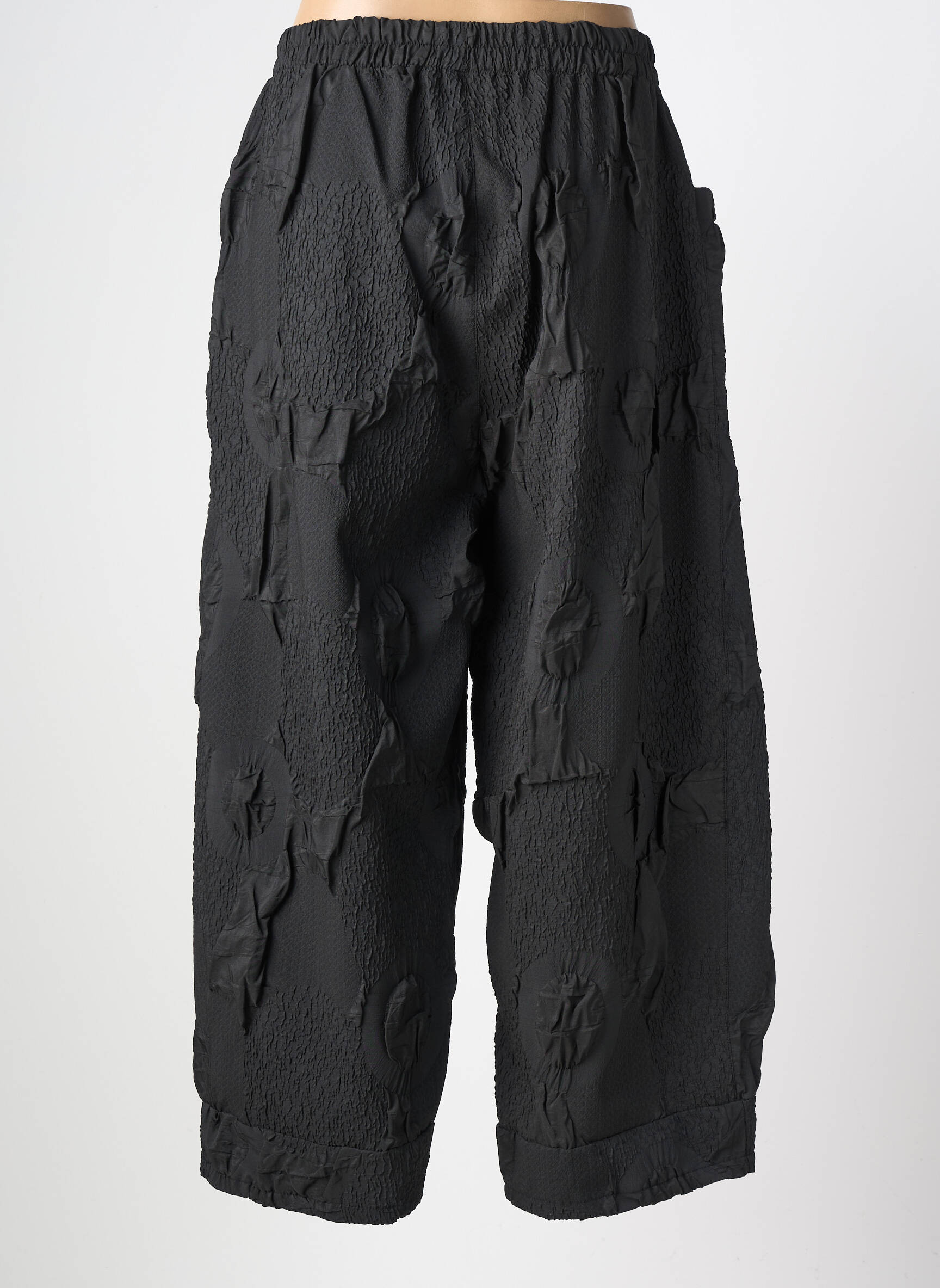 Pantalon large poches taille normale noir KOZAN femme