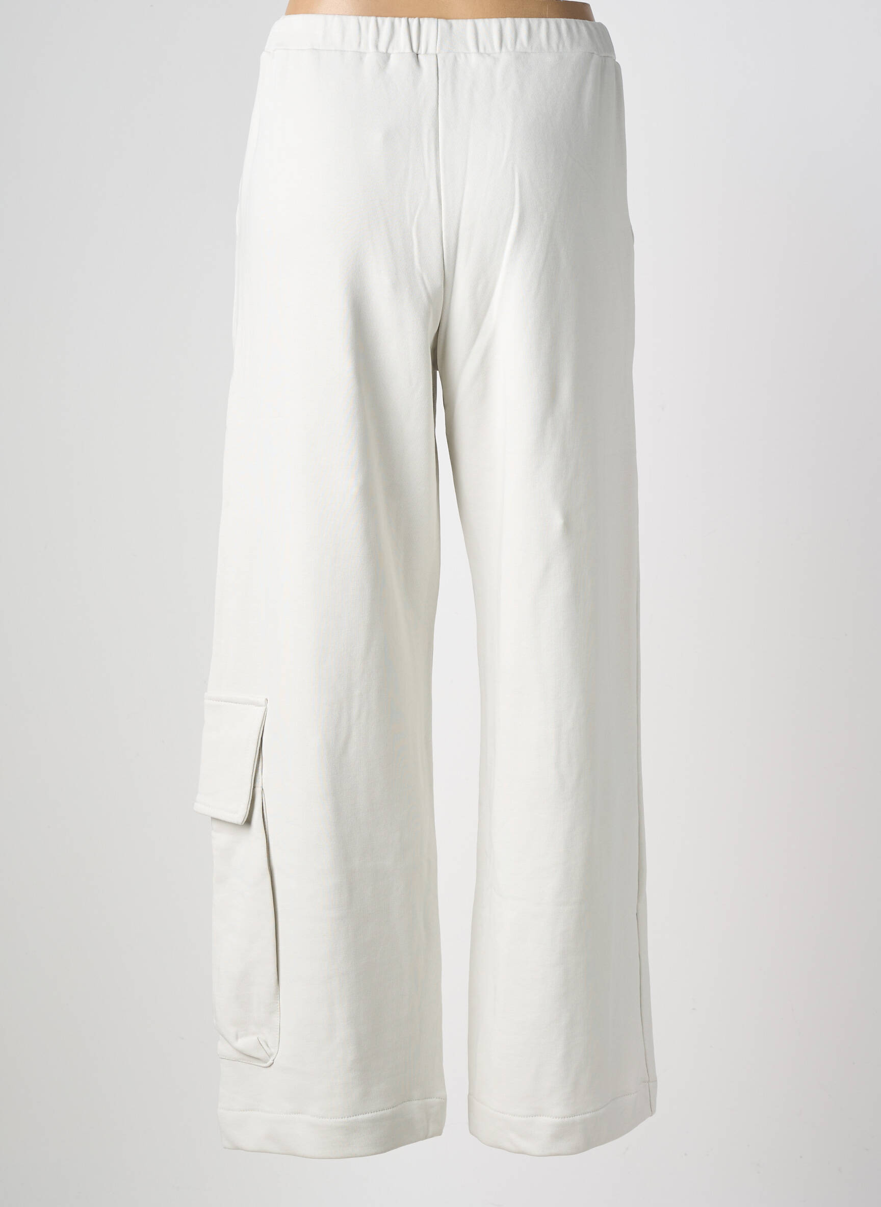 Pantalon droit stretch taille normale beige ALEMBIKA femme