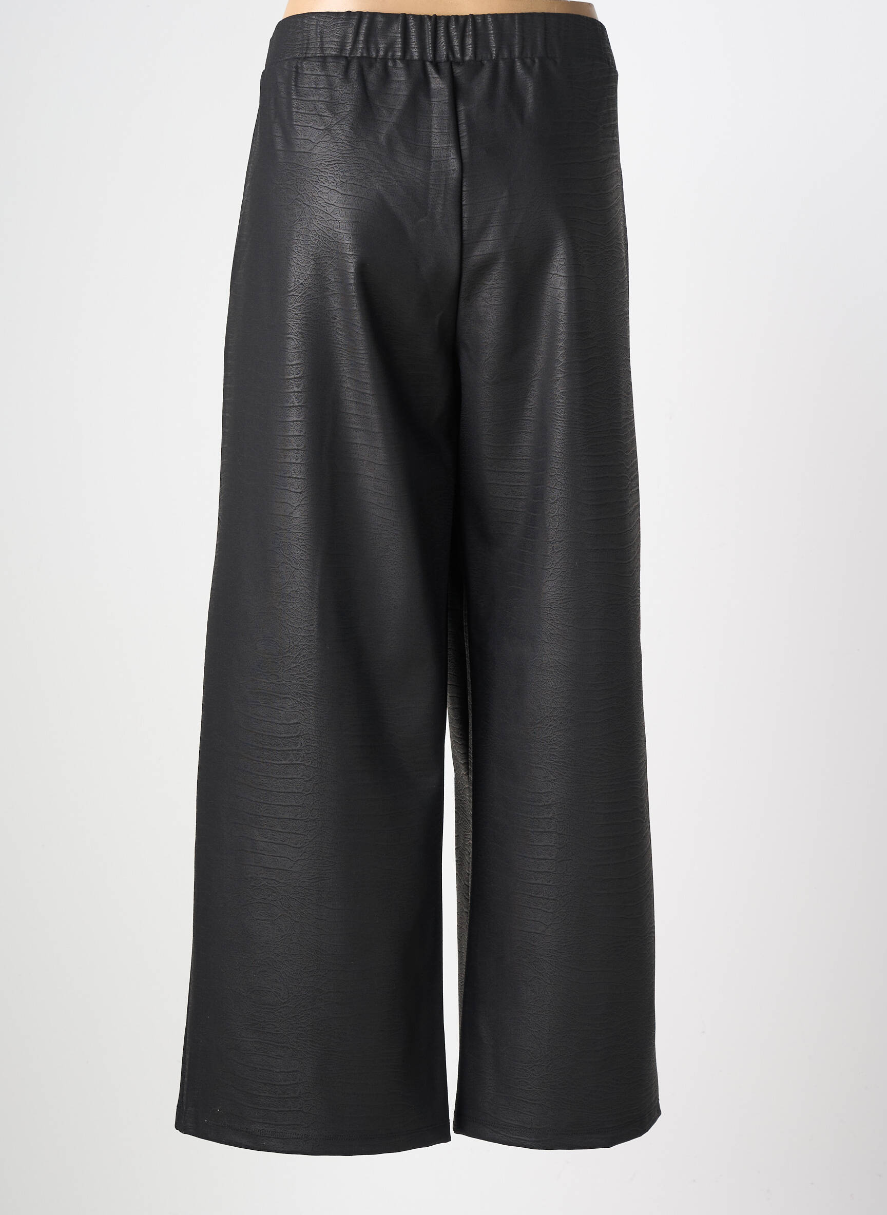 Pantalon droit taille élastique taille normale noir KOZAN femme