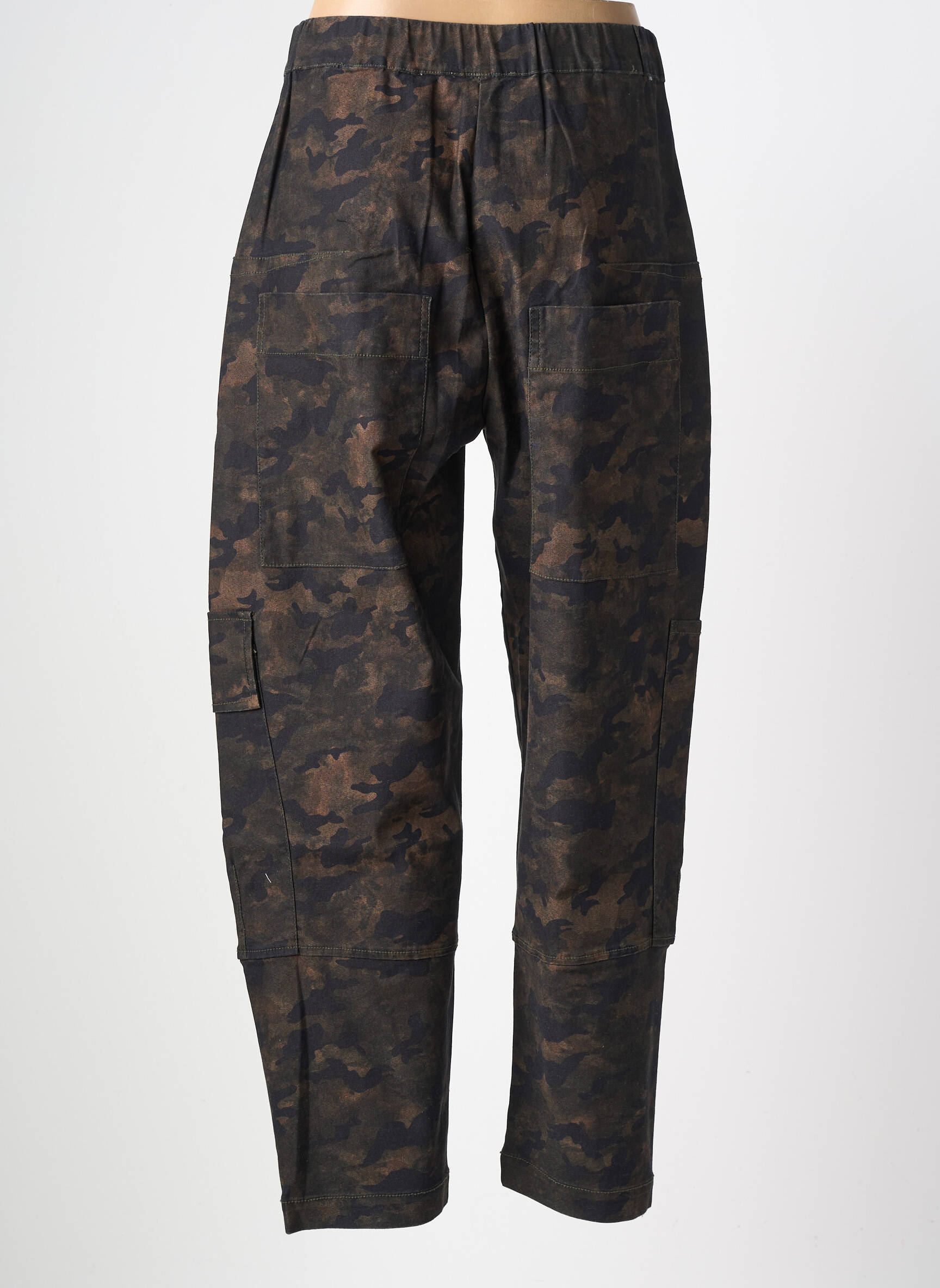Pantalon cargo slim taille normale vert ALEMBIKA femme