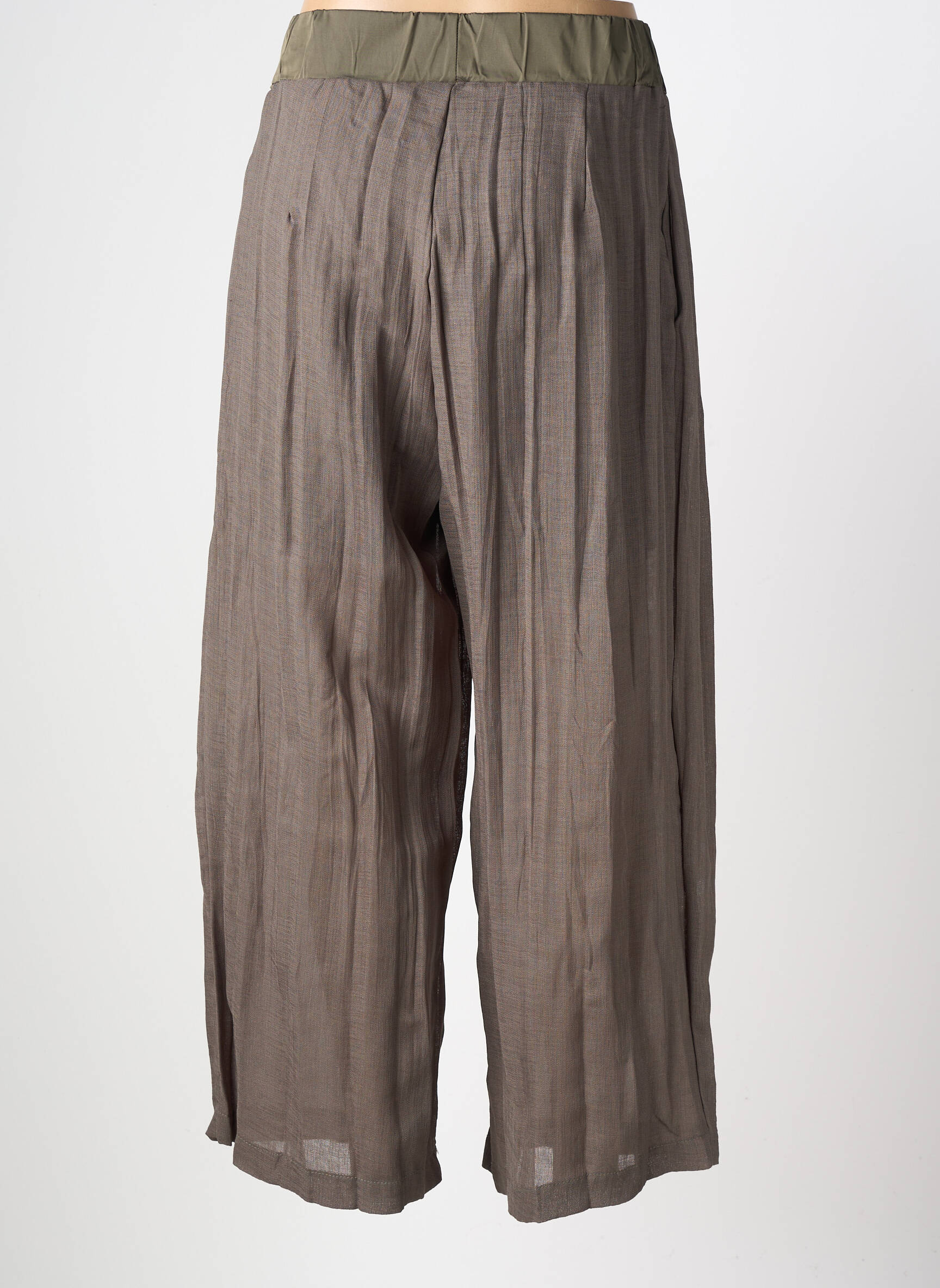 Pantalon large coupe fluide taille normale vert GERSHON BRAM femme