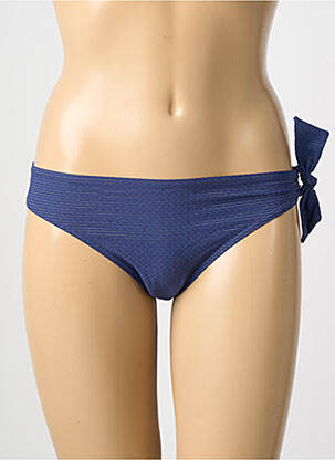 Bas de maillot de bain effet matière satinée culotte bleu SIMONE PERELE femme