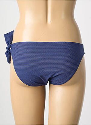 Bas de maillot de bain effet matière satinée culotte bleu SIMONE PERELE femme